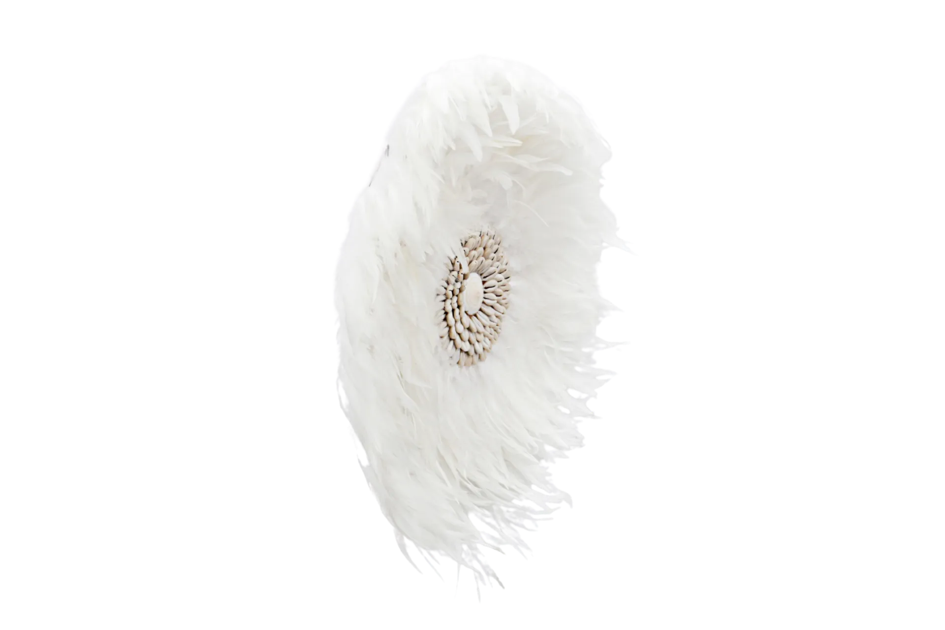 Handmade White Feather Juju Hat Wall Decor