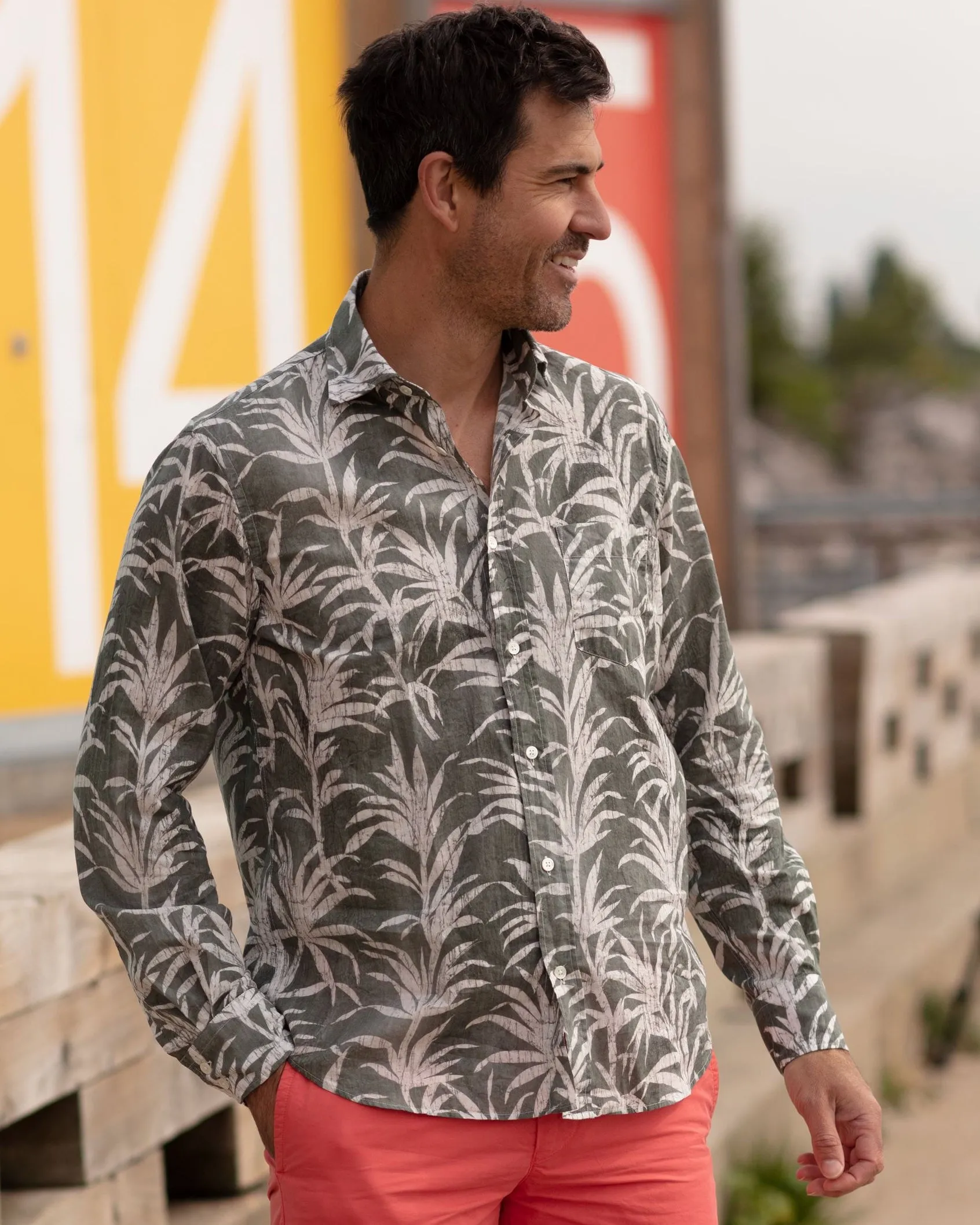 Hartford Cactus Palm Print shirt