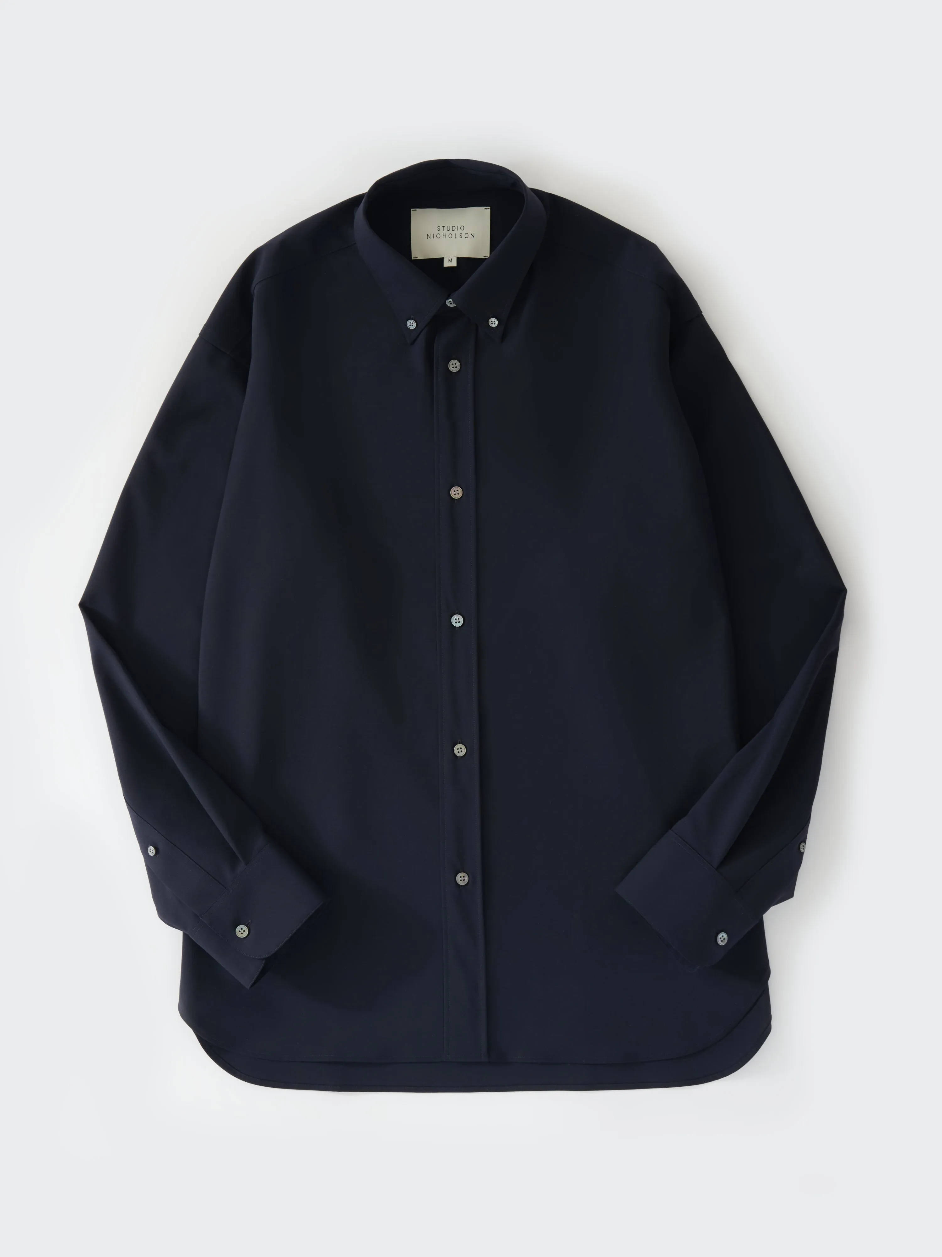 Jude Tropical Wool Shirt in Darkest Navy