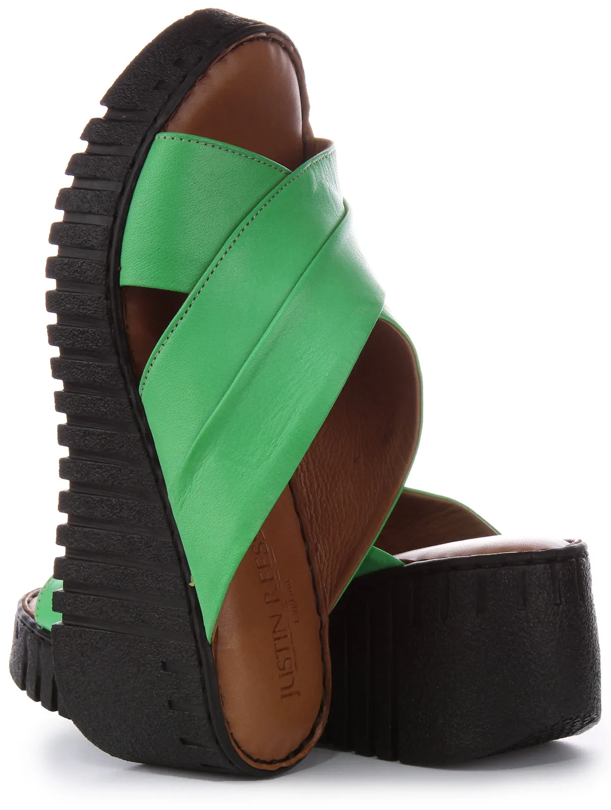 Justinreess England Camile Soft Footbed In Green For Women