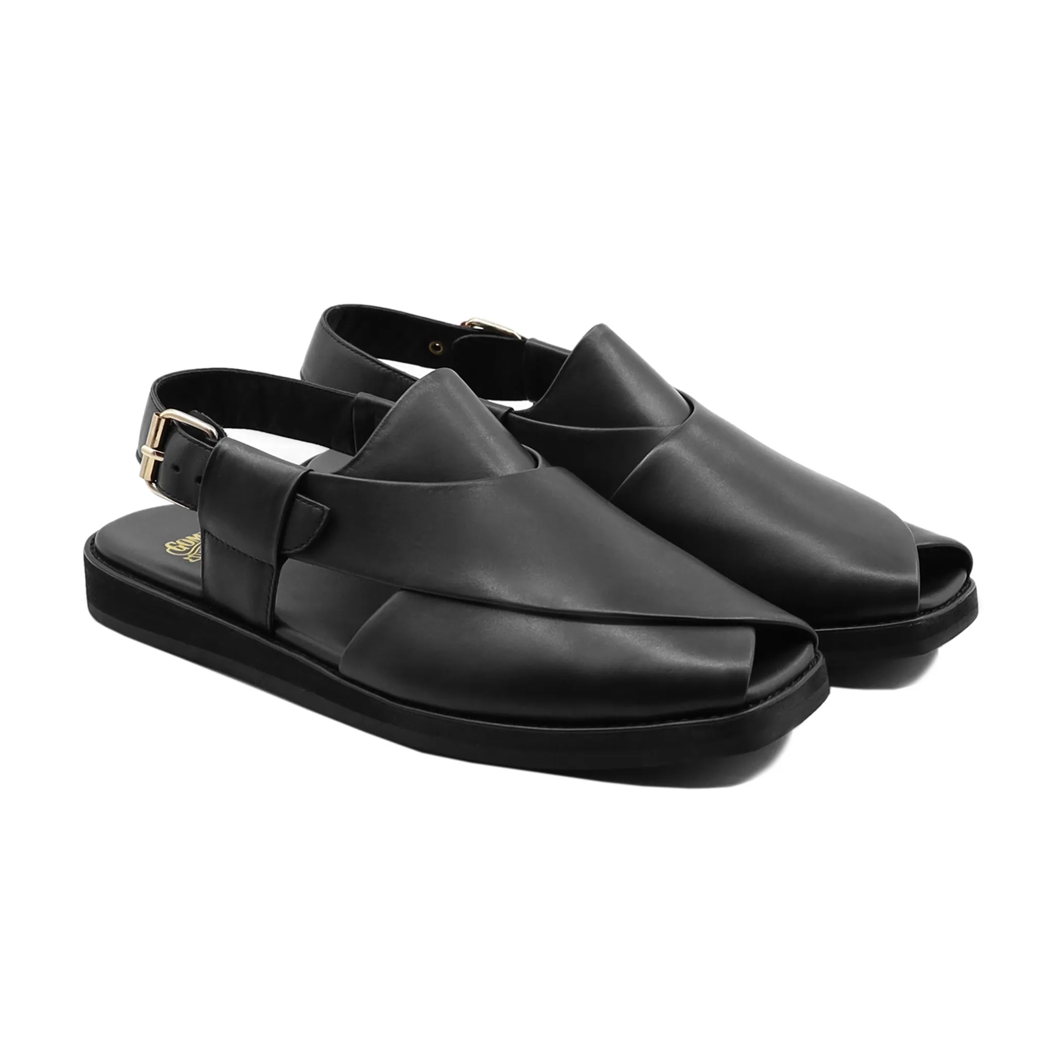 Kalambo - Men's Black Calf Leather Sandal