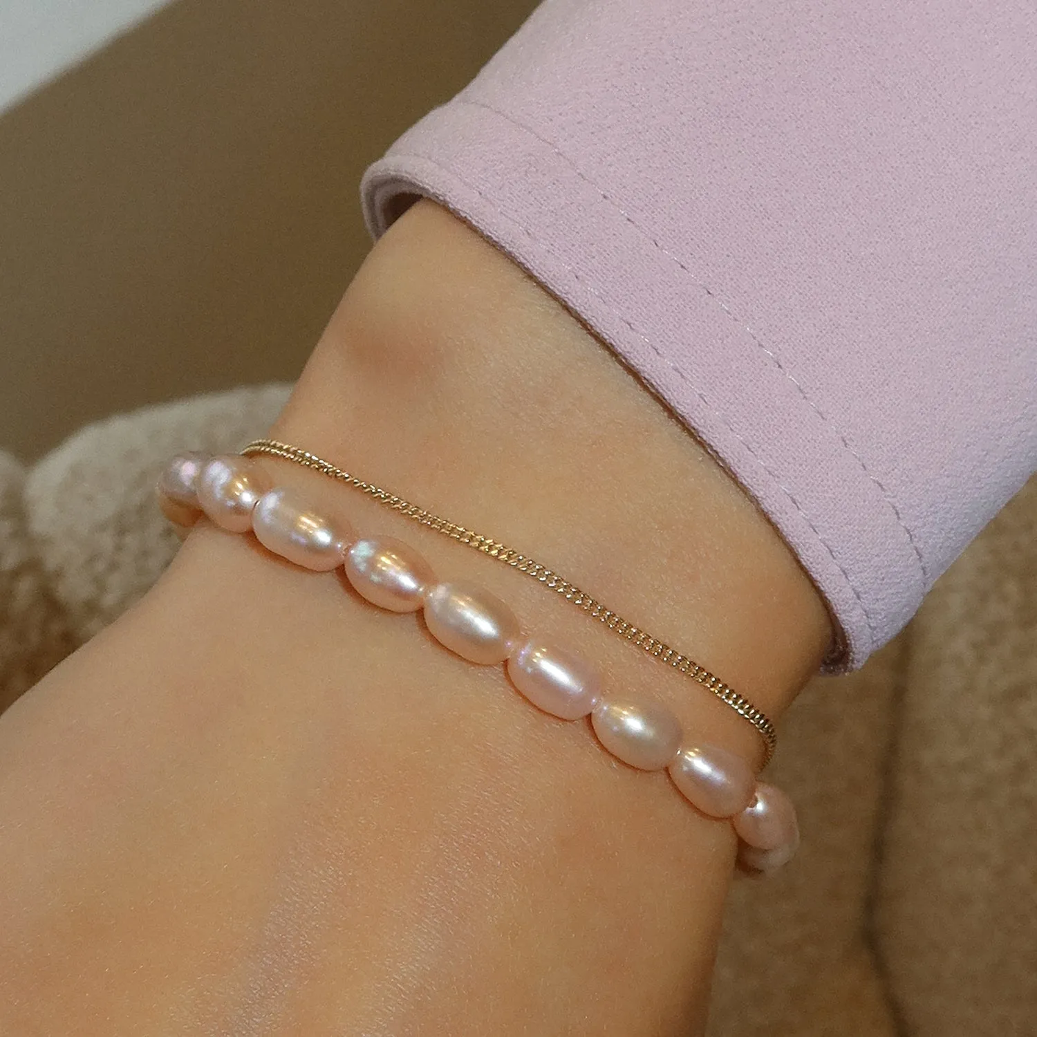 Kate Bracelet | Pink Pearl