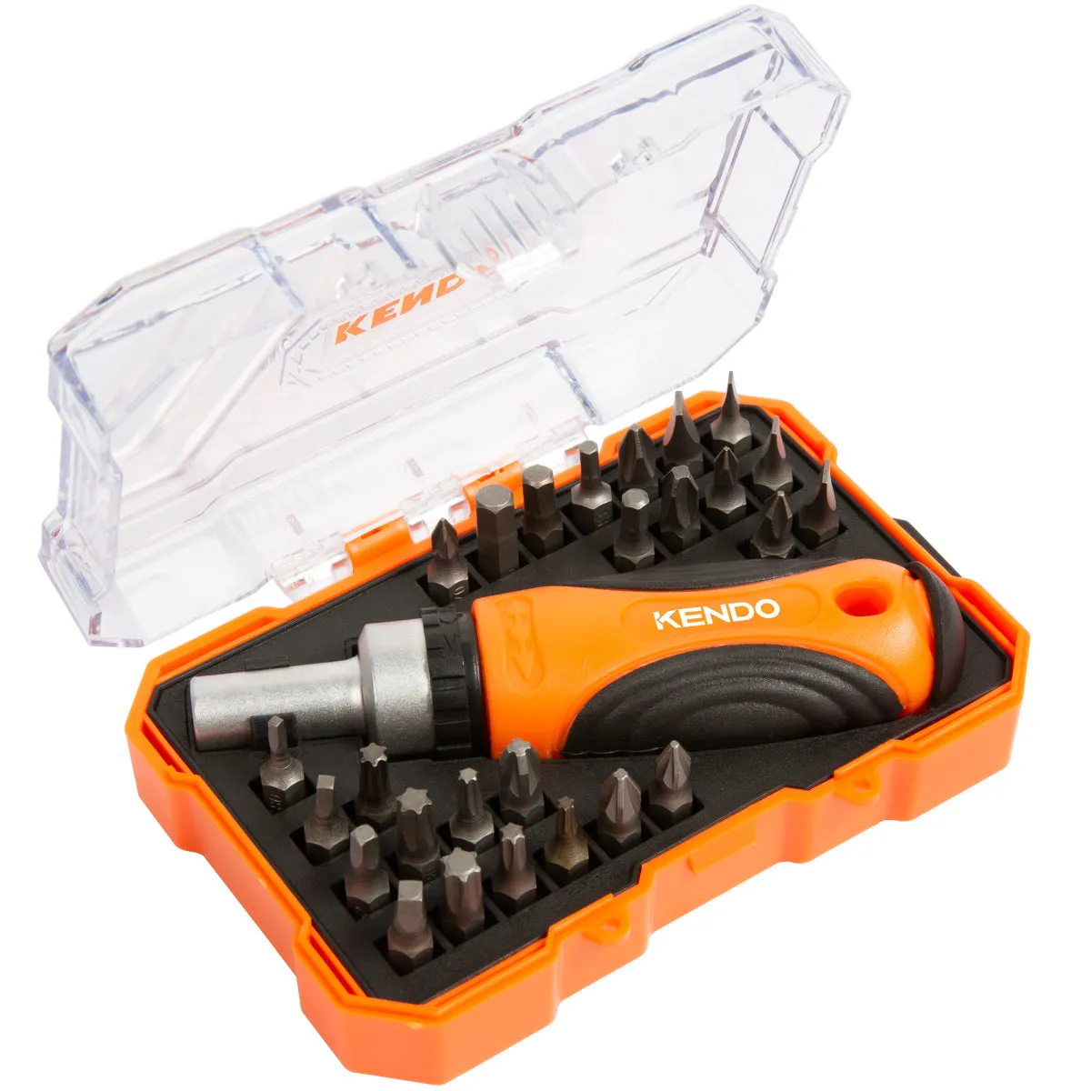 Kendo Ratchet Screwdriver Bits Set 27 piece