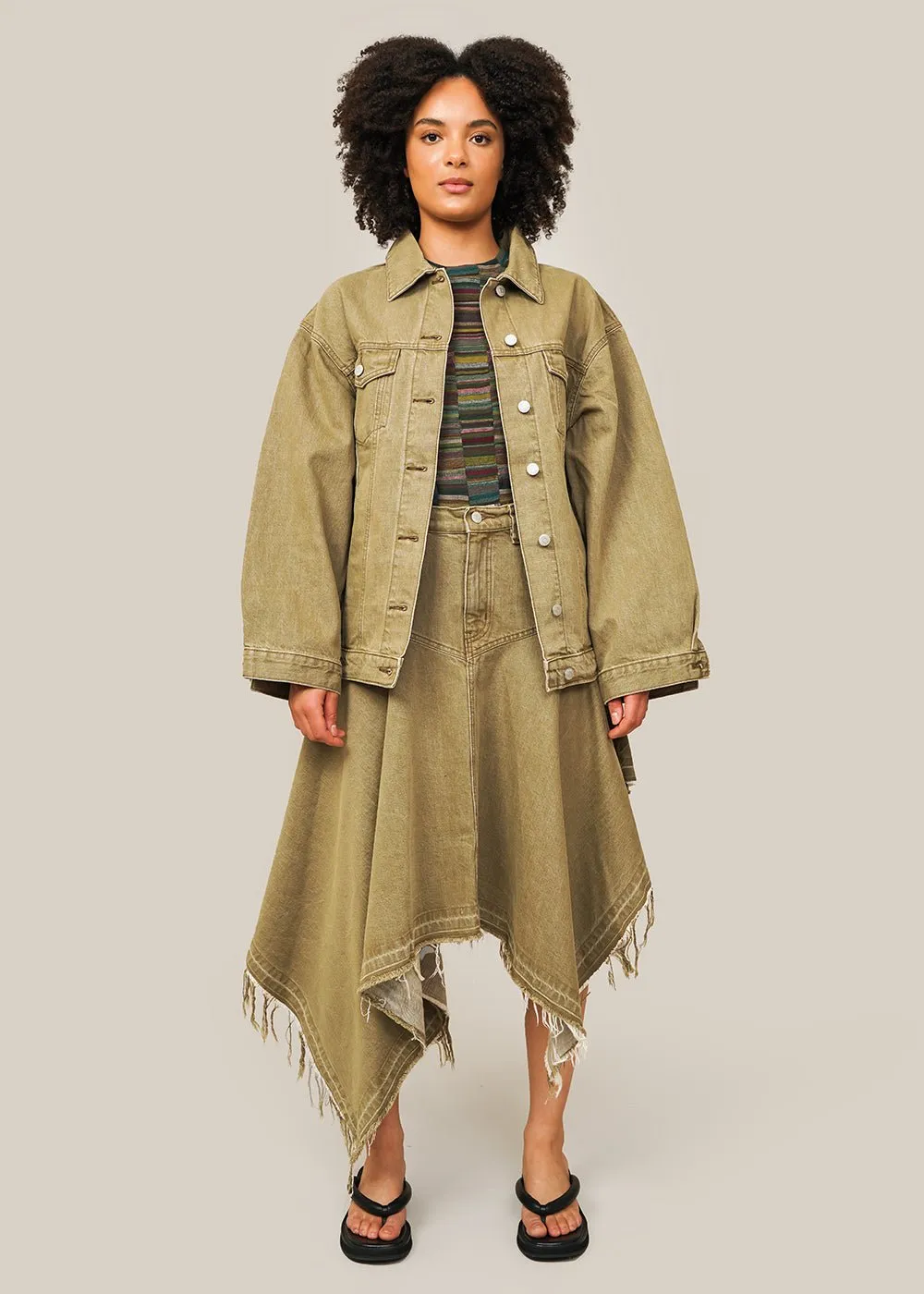 Khaki Homage Longline Jacket