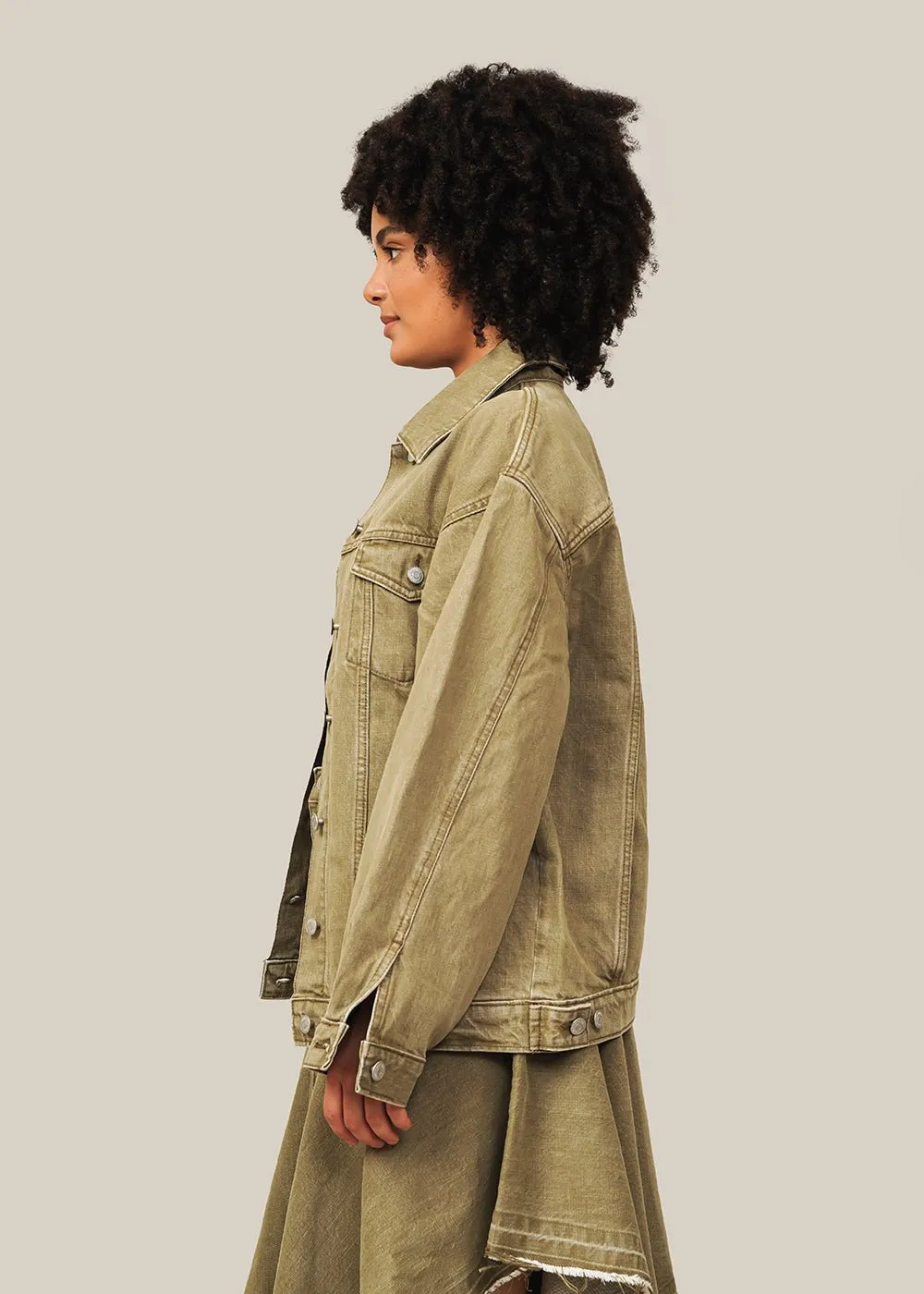 Khaki Homage Longline Jacket