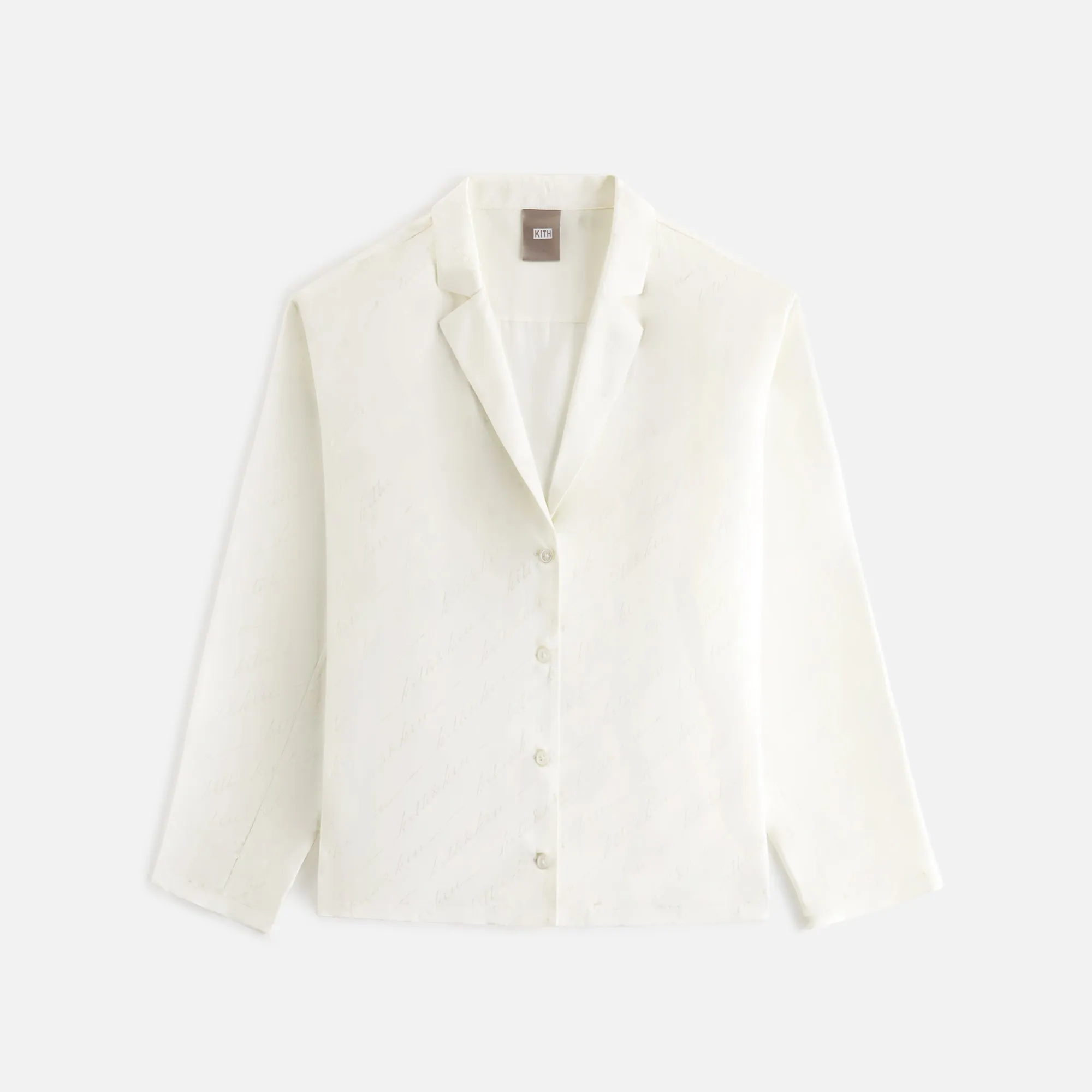 Kith Women Amalia Autograph Monogram Silk Blouse - Nano