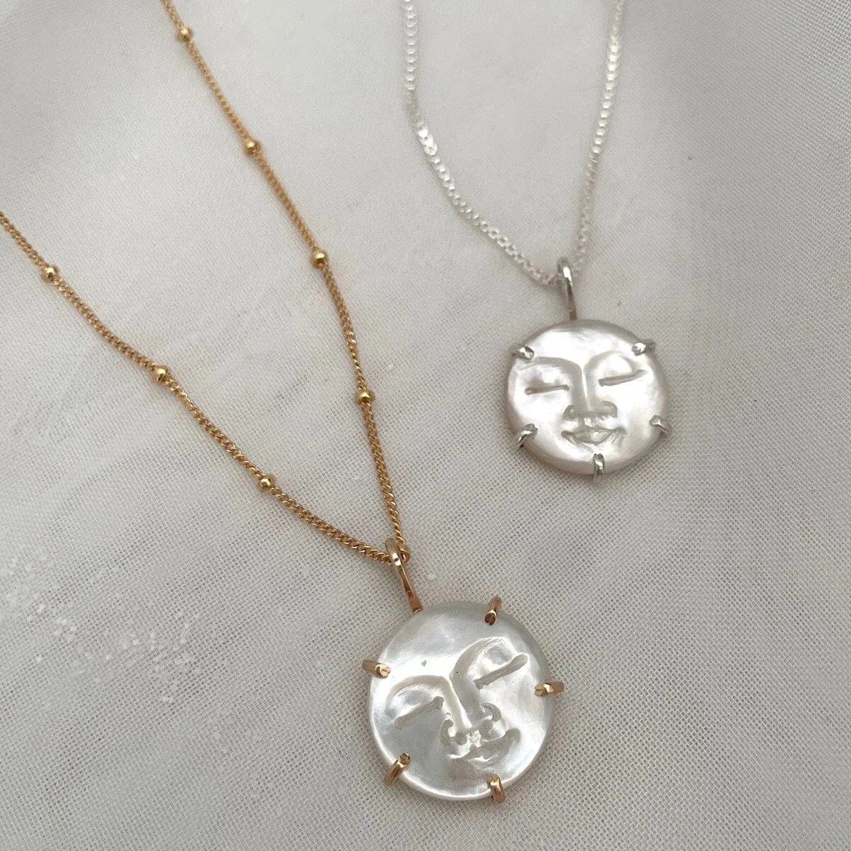 Luminous Moon Face Necklace