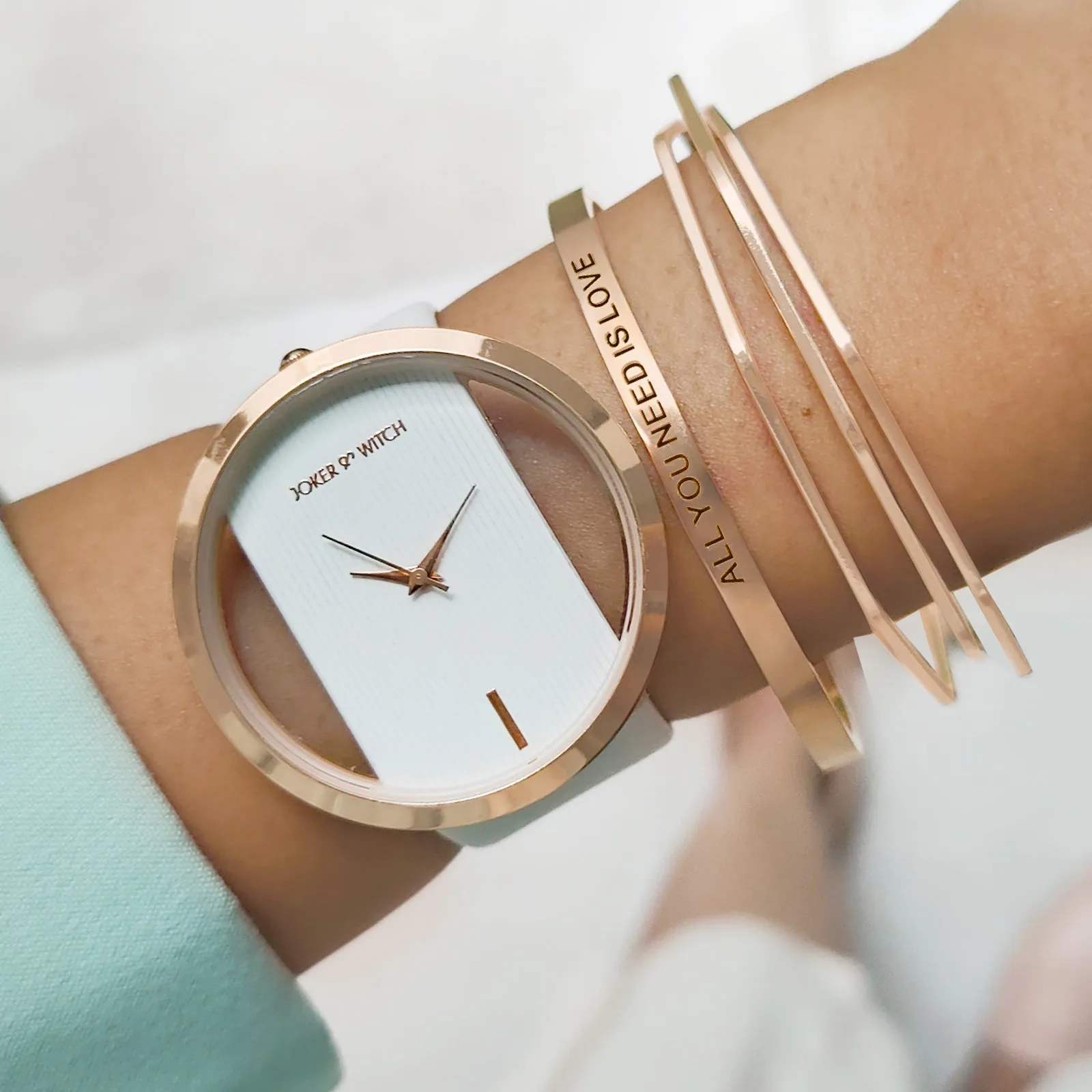 Lyric Watch Bracelet Stack