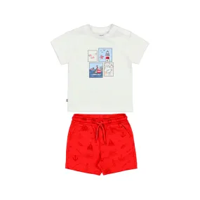 Mayoral Baby Printed Bermuda Set_Red 1647-12