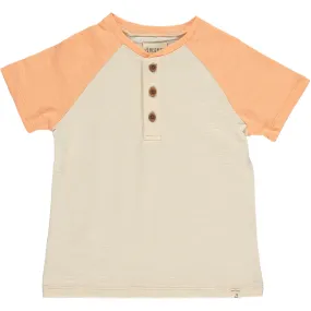 Me & Henry - Peach & White Beacon Raglan Tee