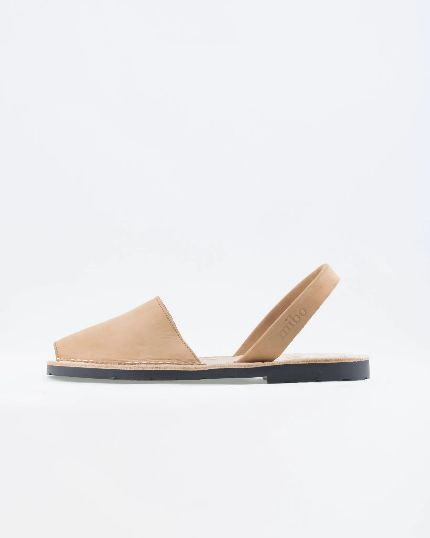 MIBO Classic Menorcan Avarca Beige Leather Sandal