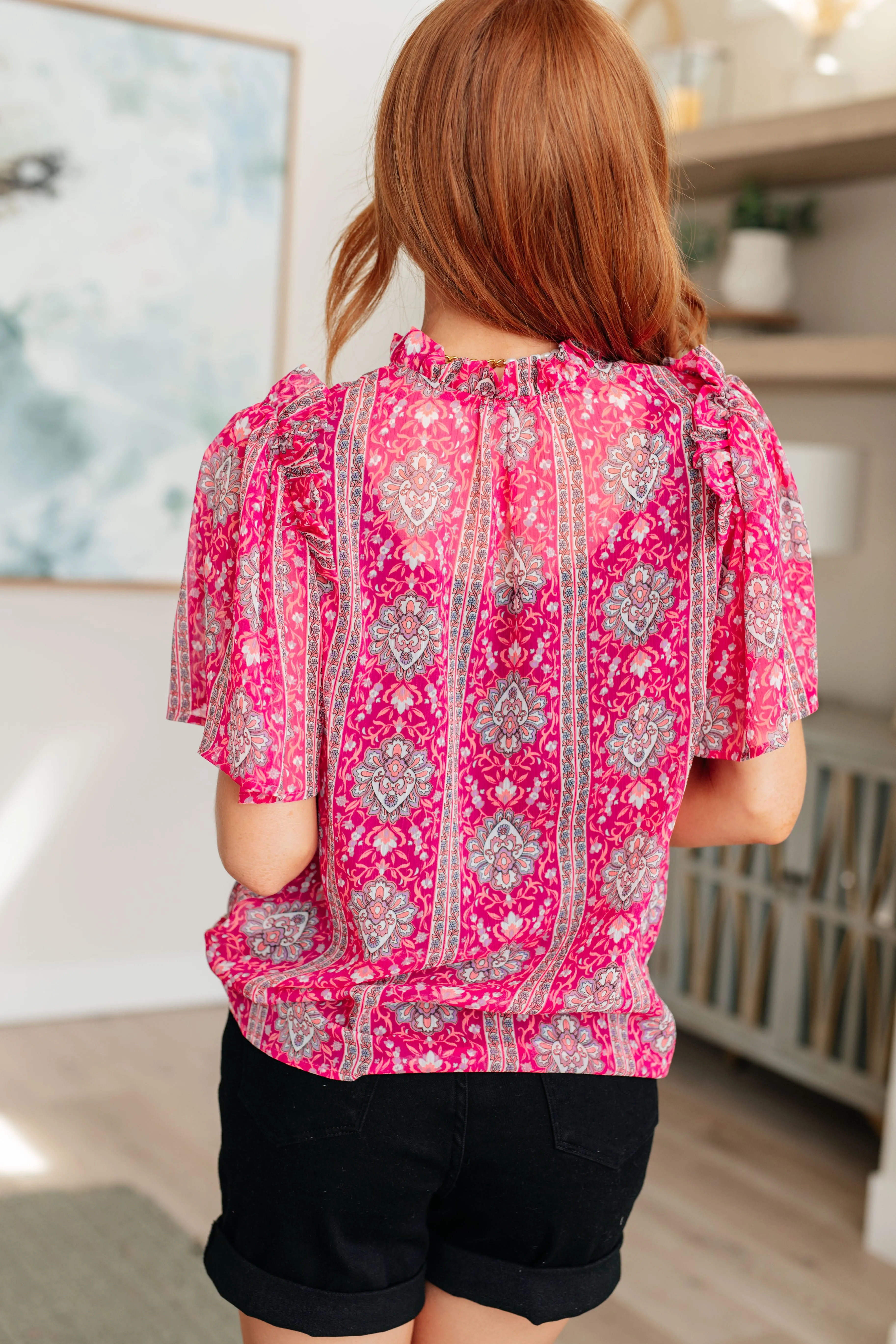 Moments Like This V-Neck Bell Sleeve Blouse - 4/23