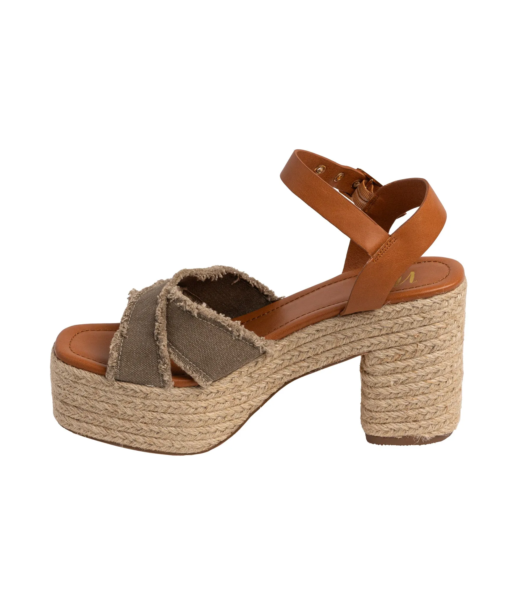 Nana Platform Sandals in Khaki