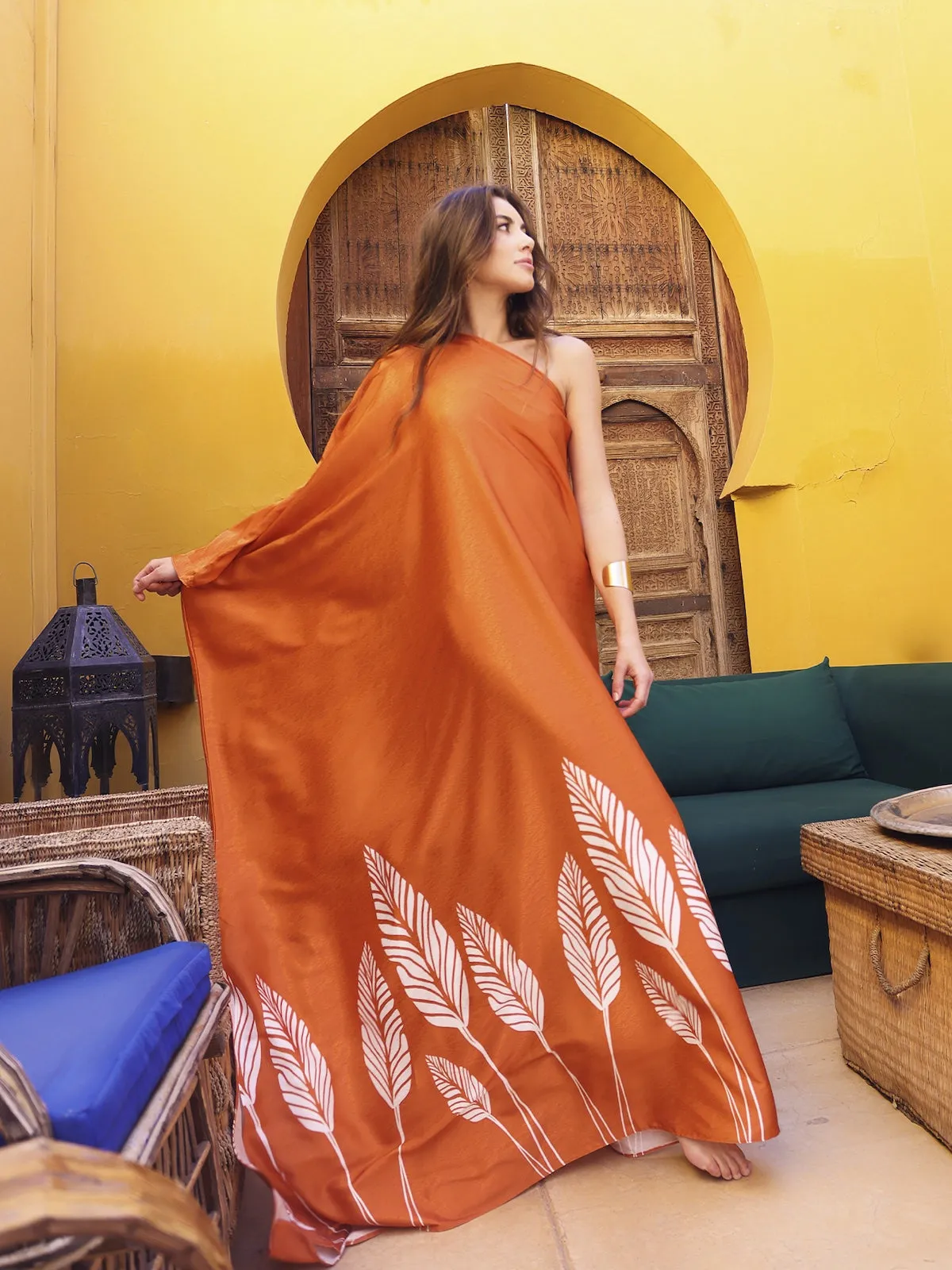 Palms Orange Satu Dress