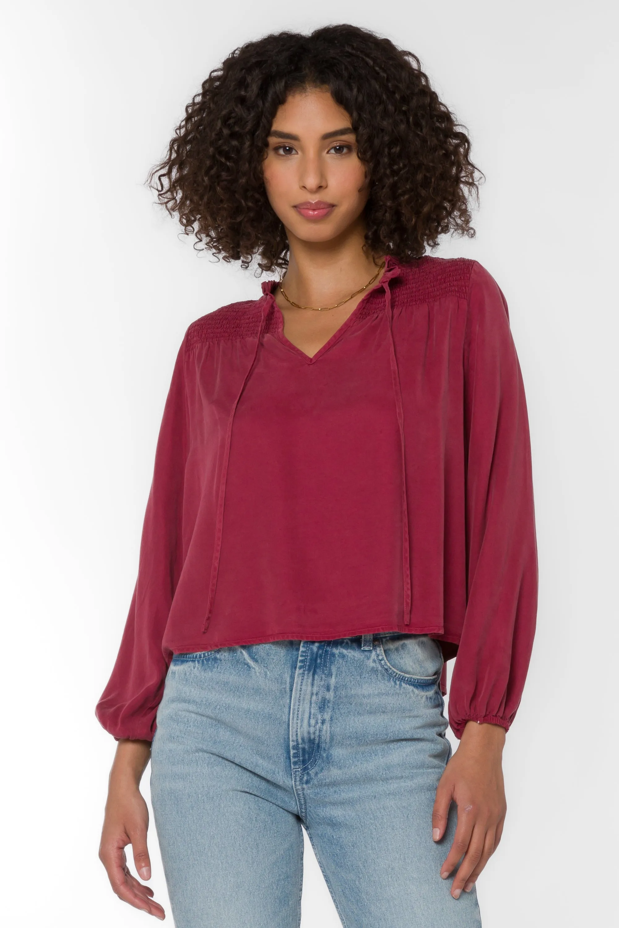 Penelope Crimson Blouse