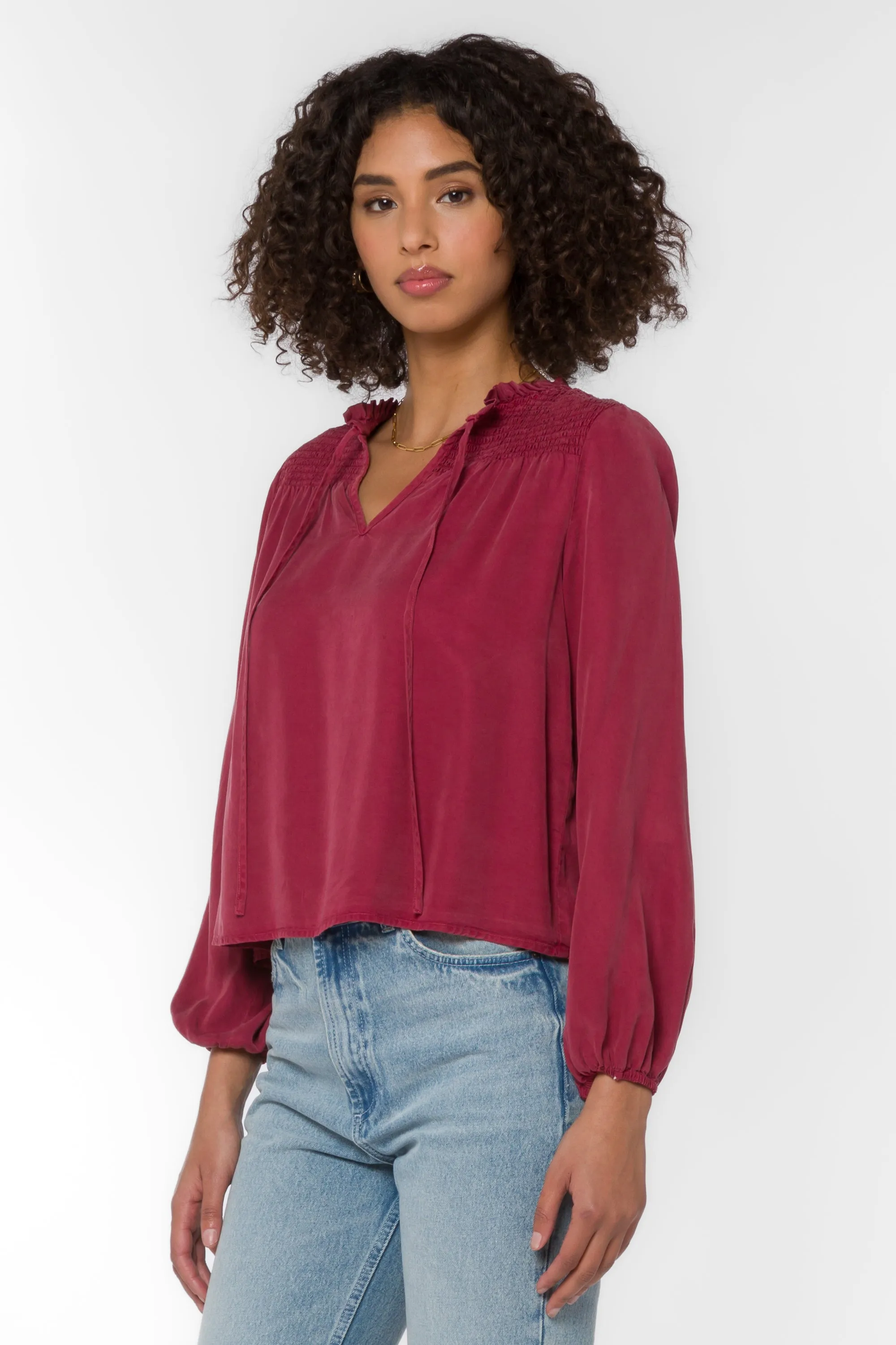 Penelope Crimson Blouse