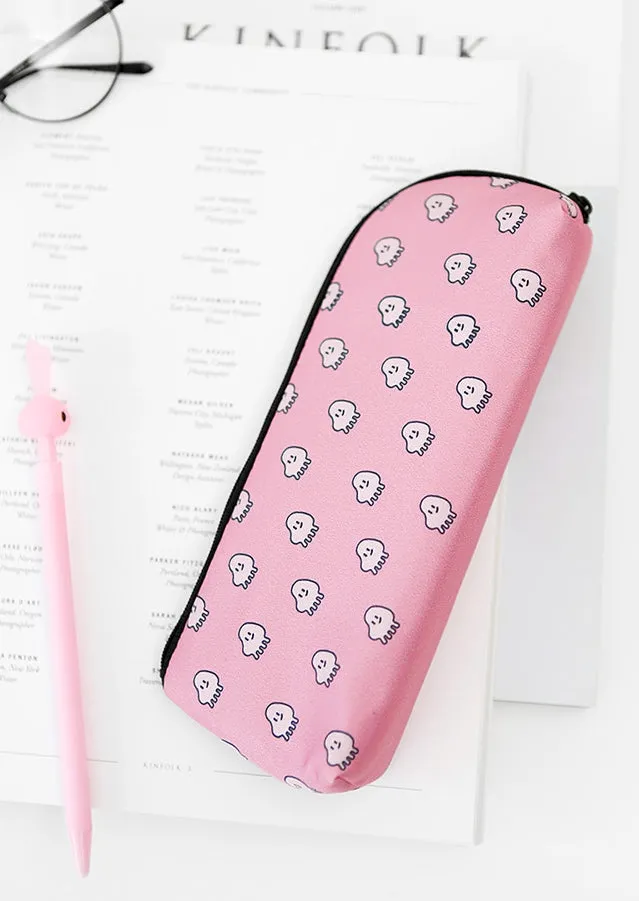 Pink Characters Graphic Pencil Cases Stationery Zipper School 19cm Office Cosmetics Pouches Artists Designer Prints Gifts Bags Purses Students Girls Cute Teens