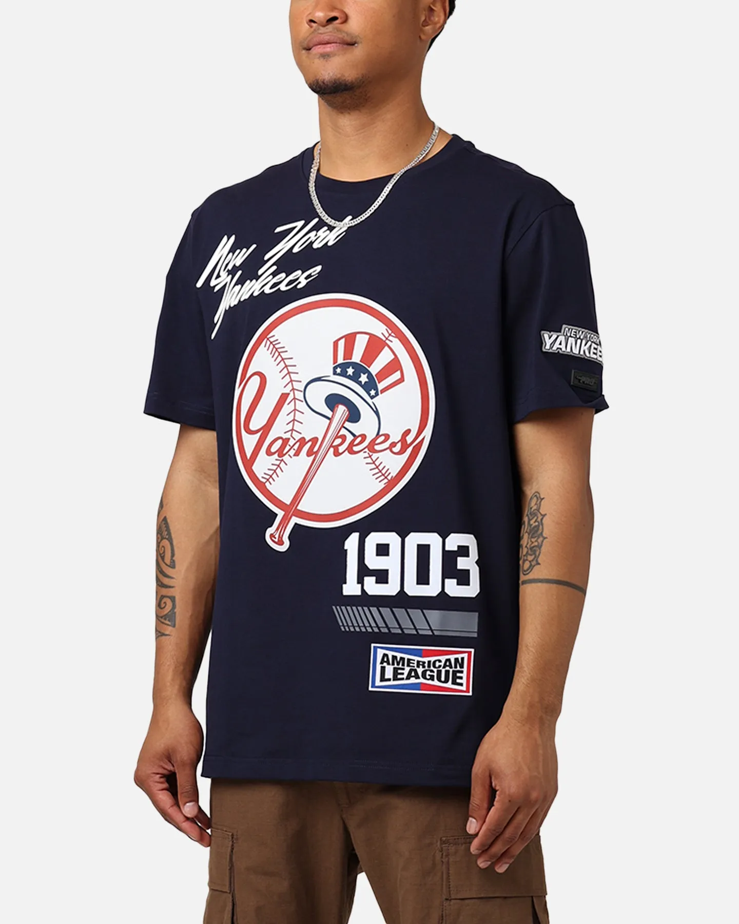 Pro Standard New York Yankees Fast Lane SJ T-Shirt Midnight Navy