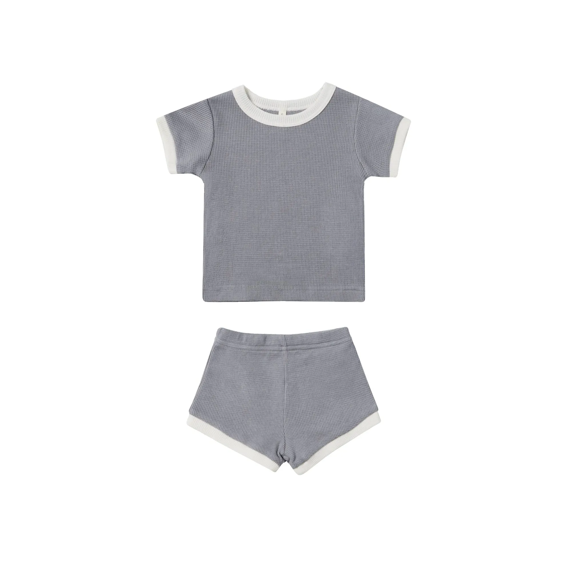 Quincy Mae Waffle Shortie Set - Lagoon