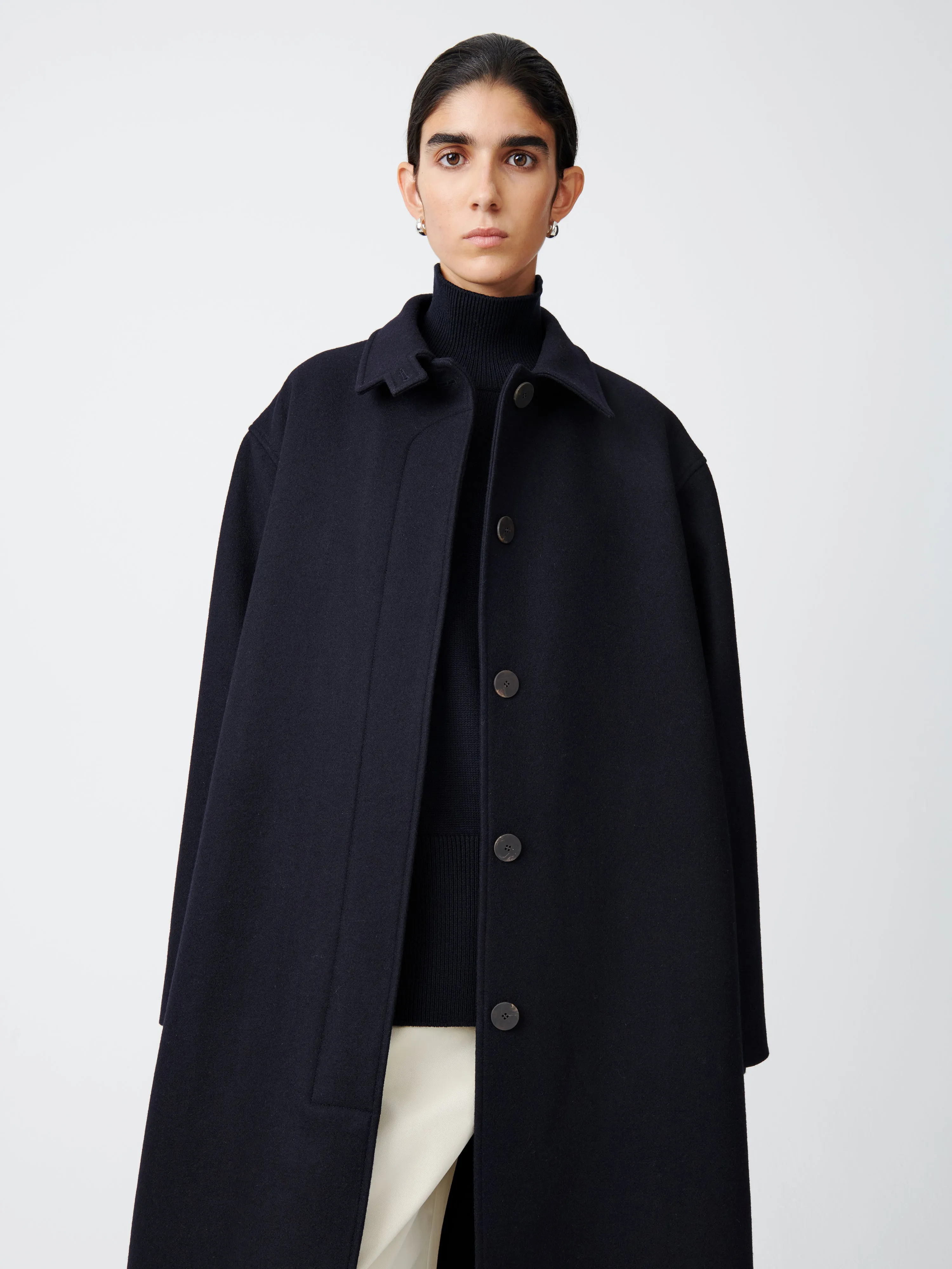 Ria Coat in Dark Navy