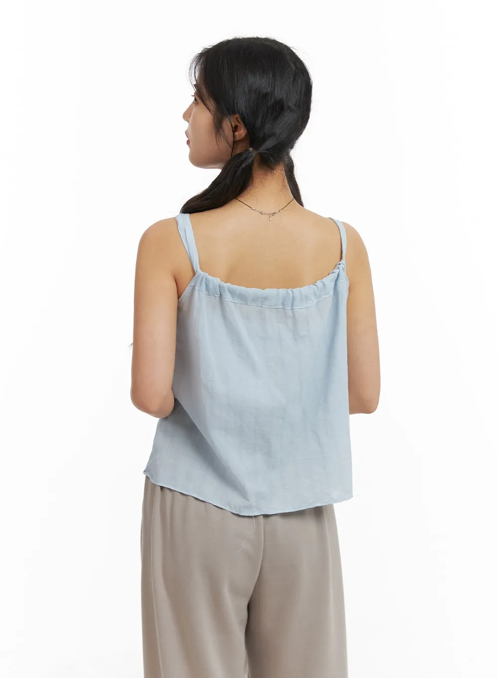 Ribbon Sleeveless Top OM427