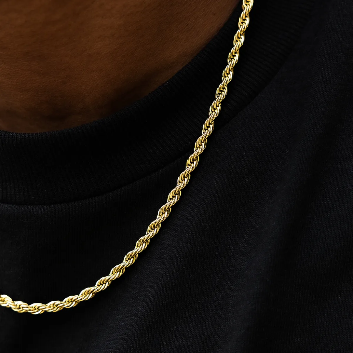 Rope Chain in Yellow Gold- 4mm