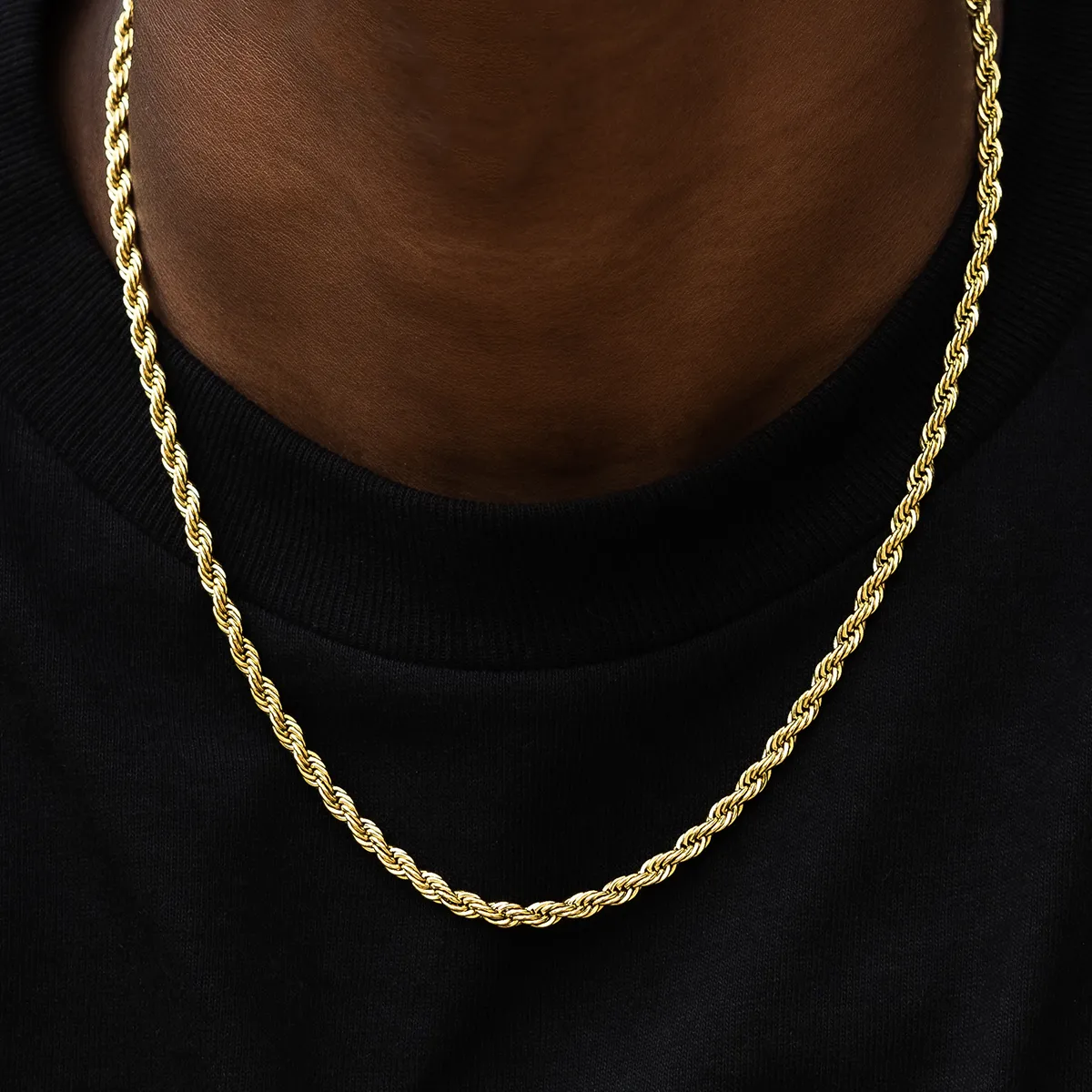 Rope Chain in Yellow Gold- 4mm