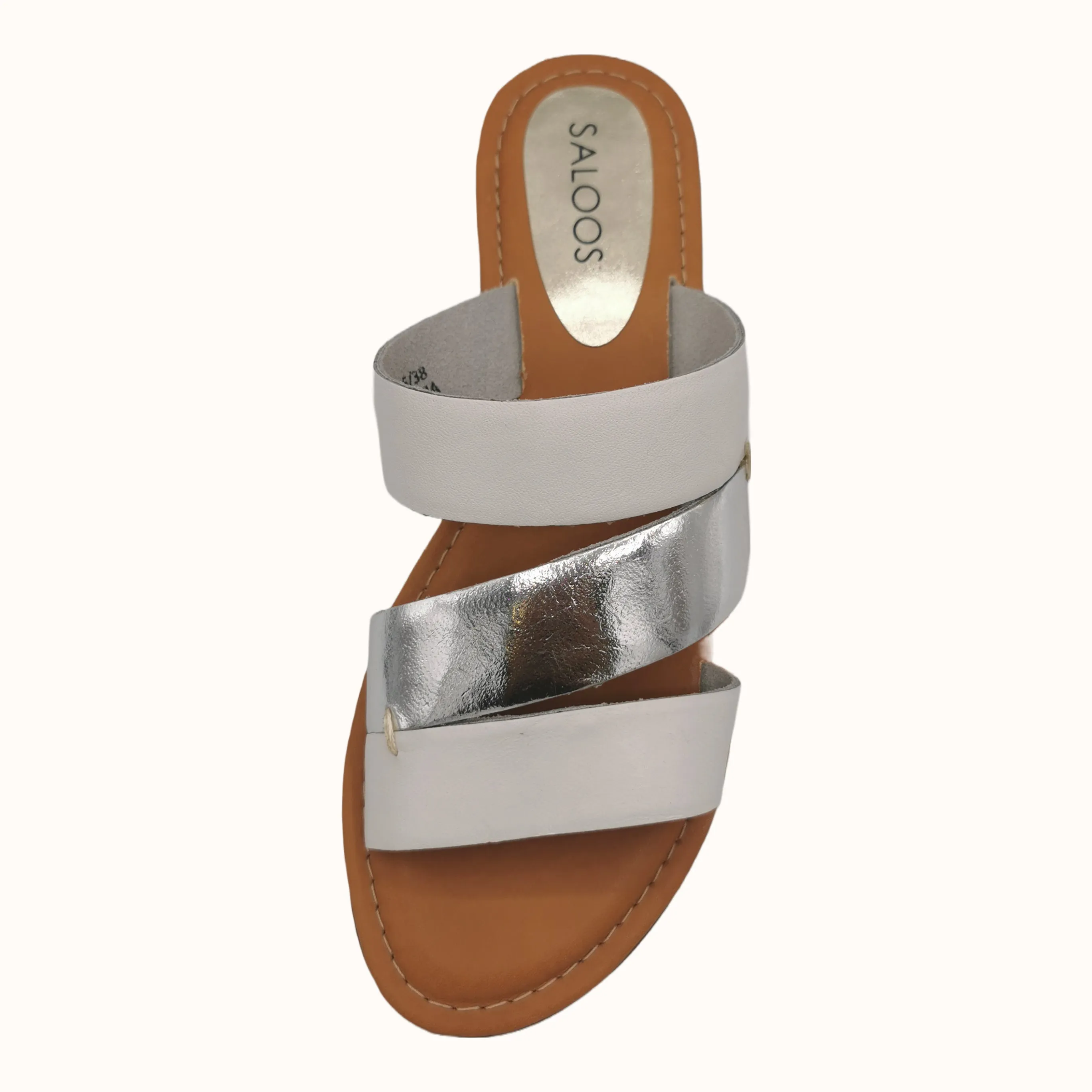 Saloos Contrasting Strap Sliders