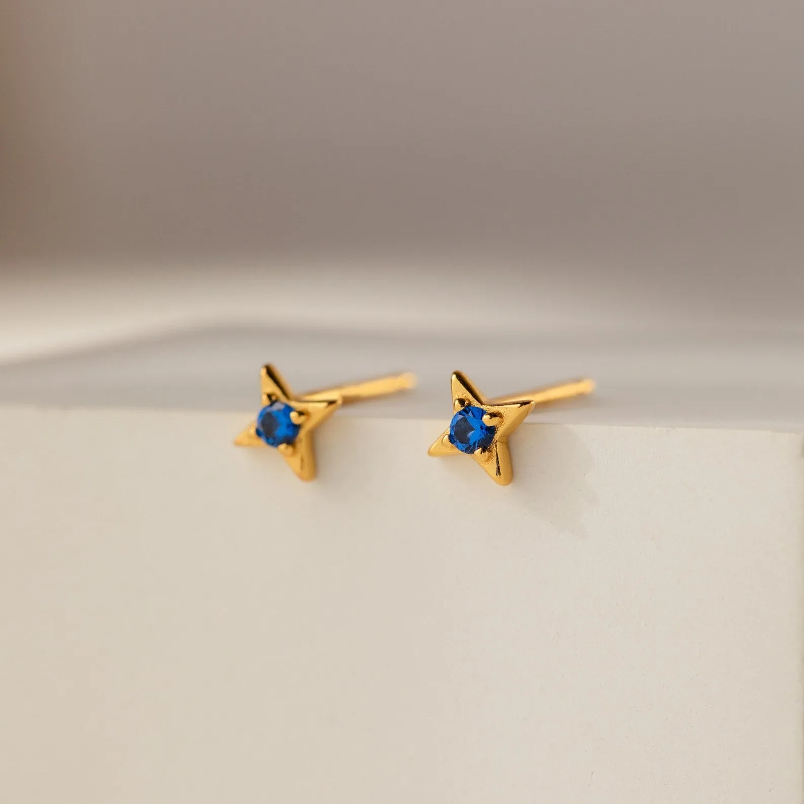 Sapphire Star Studs