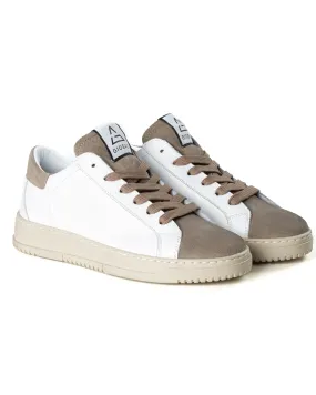 Scarpe Uomo Sneakers Bianche Casual Sportive Ecopelle Camoscio Beige GIOSAL-S1238A