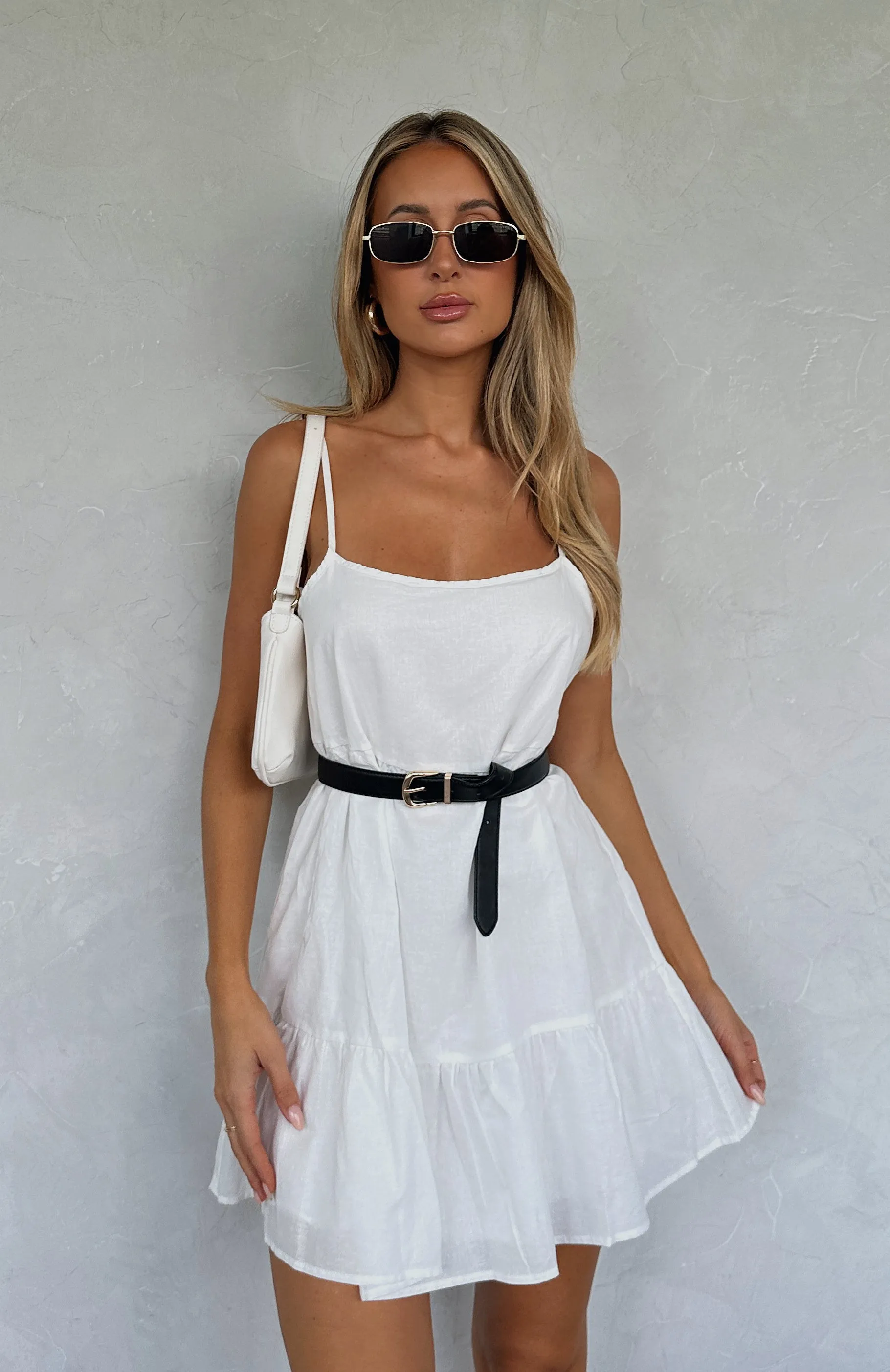 She's The Boss Mini Dress White