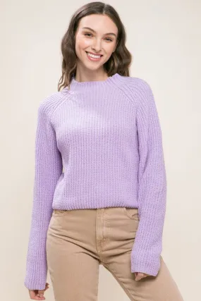 Solid Color Knit Pullover Sweater