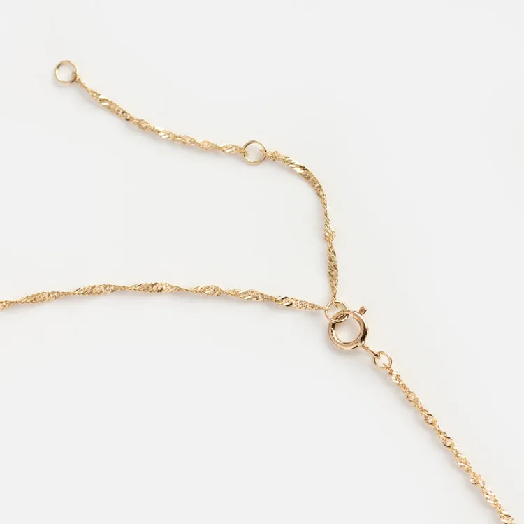 Solid Gold Twisted Chain Necklace