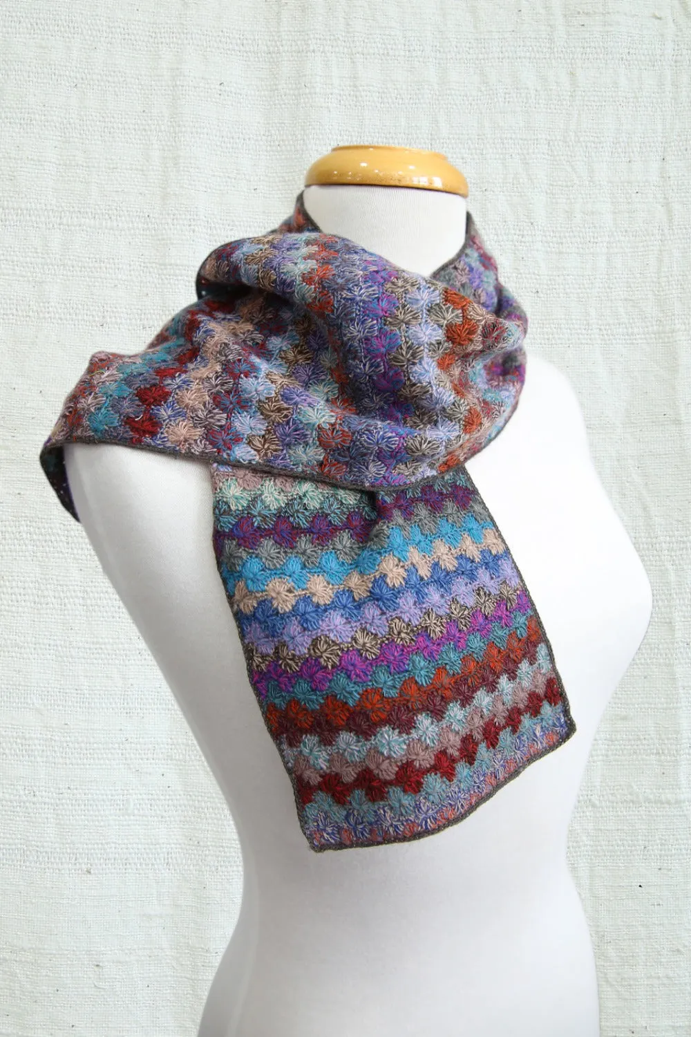 SOPHIE DIGARD WAVES CROCHET WOOL SCARF