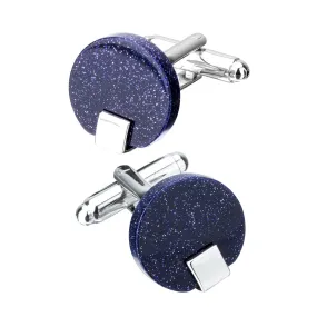 Starstone Blue Sandstone French Shirt Swank Cufflinks