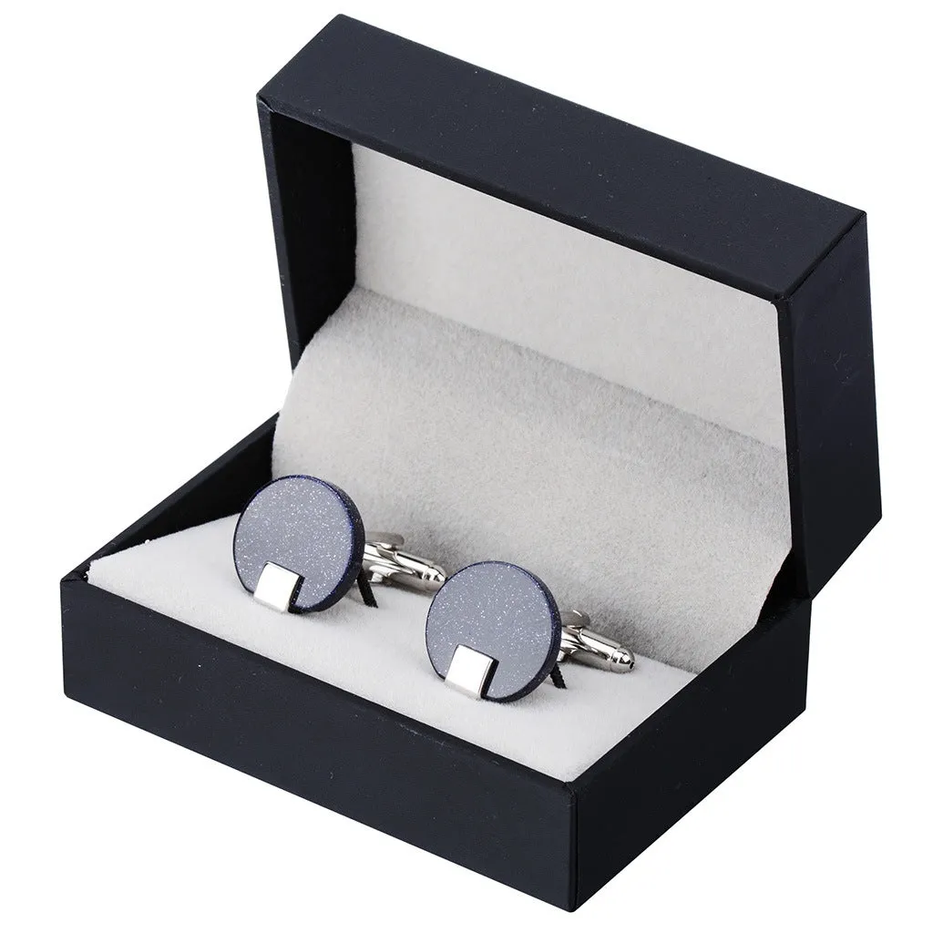 Starstone Blue Sandstone French Shirt Swank Cufflinks