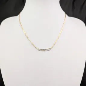 The Bordeaux - Estate Diamond 14k Gold Necklace Serpentine