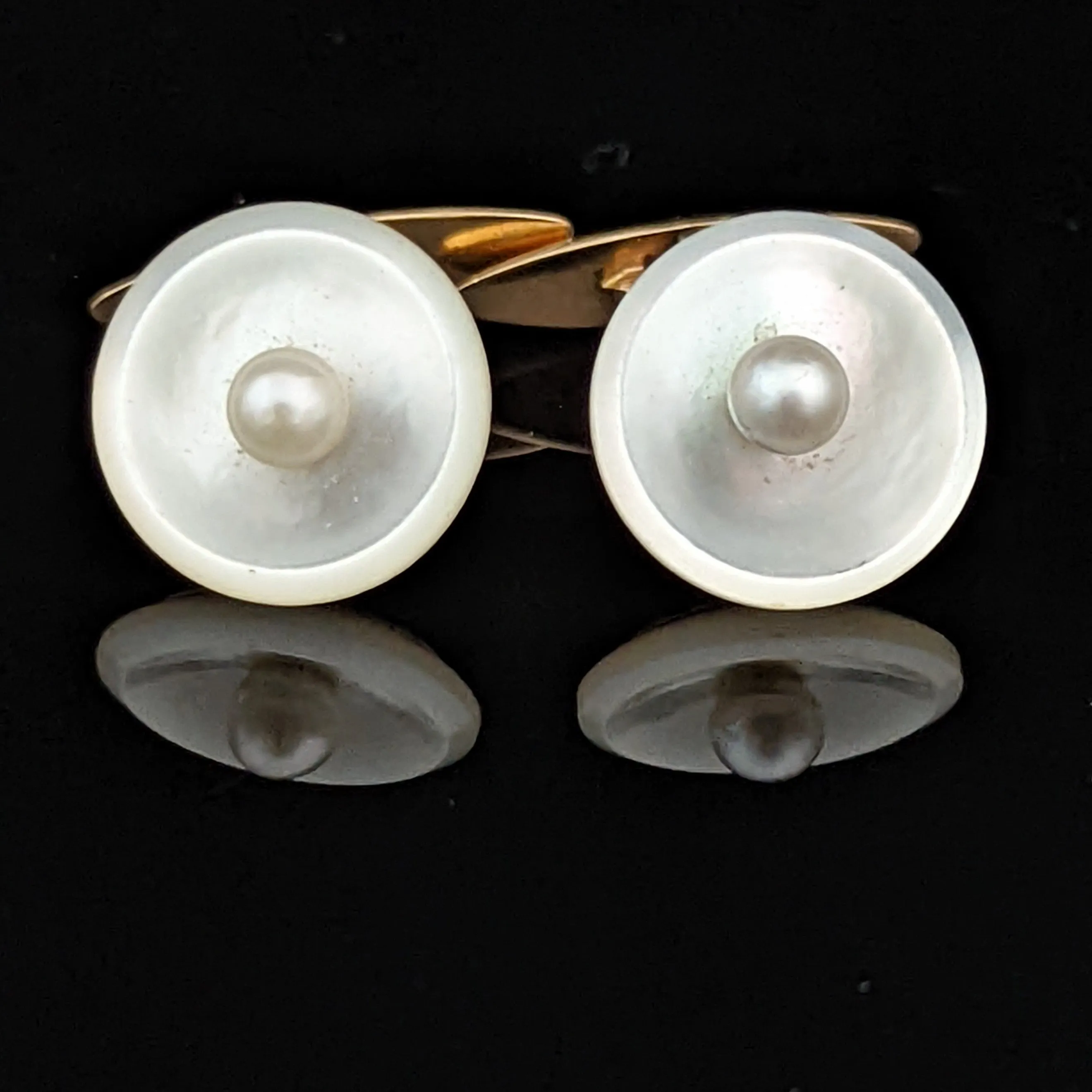 The Delft - Vintage Pearl MOP 14k Gold Cufflinks