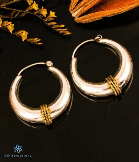 The Soham Silver 2 tone Hoops