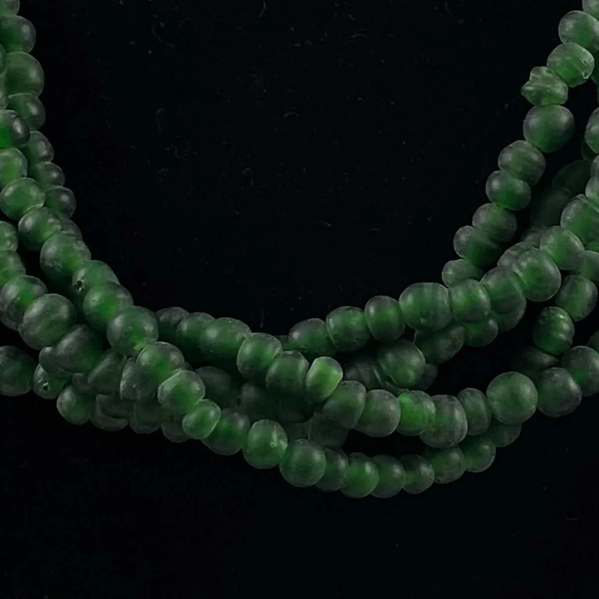 Tibetan Green Glass Antique Bead Necklace