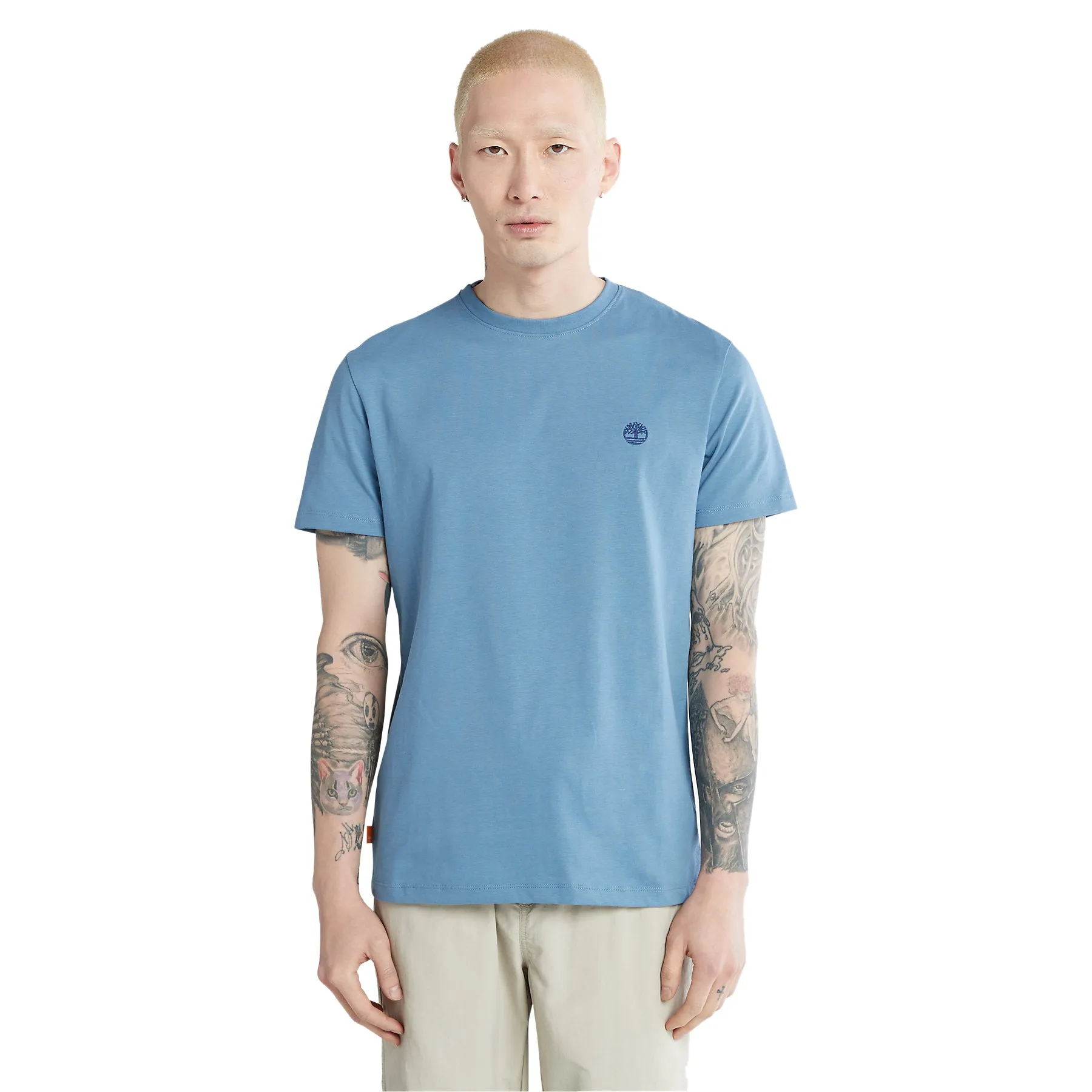 Timberland Mens Crew Neck T Shirt 'Dunstan River Jersey Crew' Slim Fit - Short Sleeved