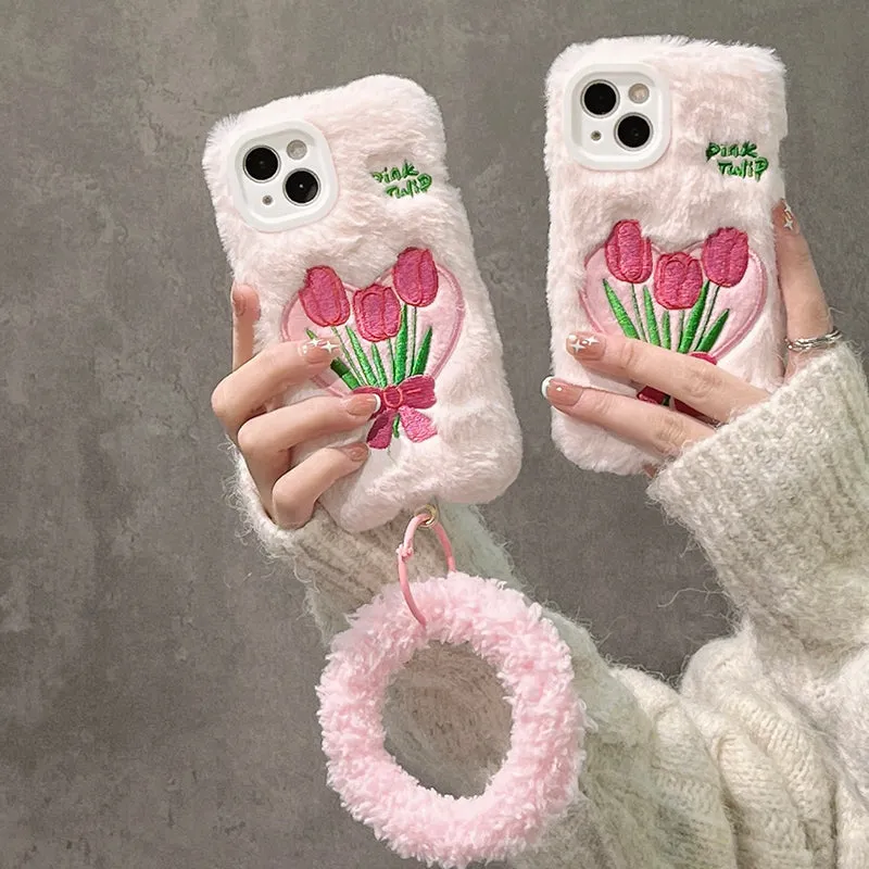 Tulip Fluffy Pink Phone Case