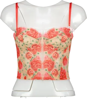 Victoria's Secret Nude Dream Angels Embroidered Corset Bra Top BNWt UK 32C