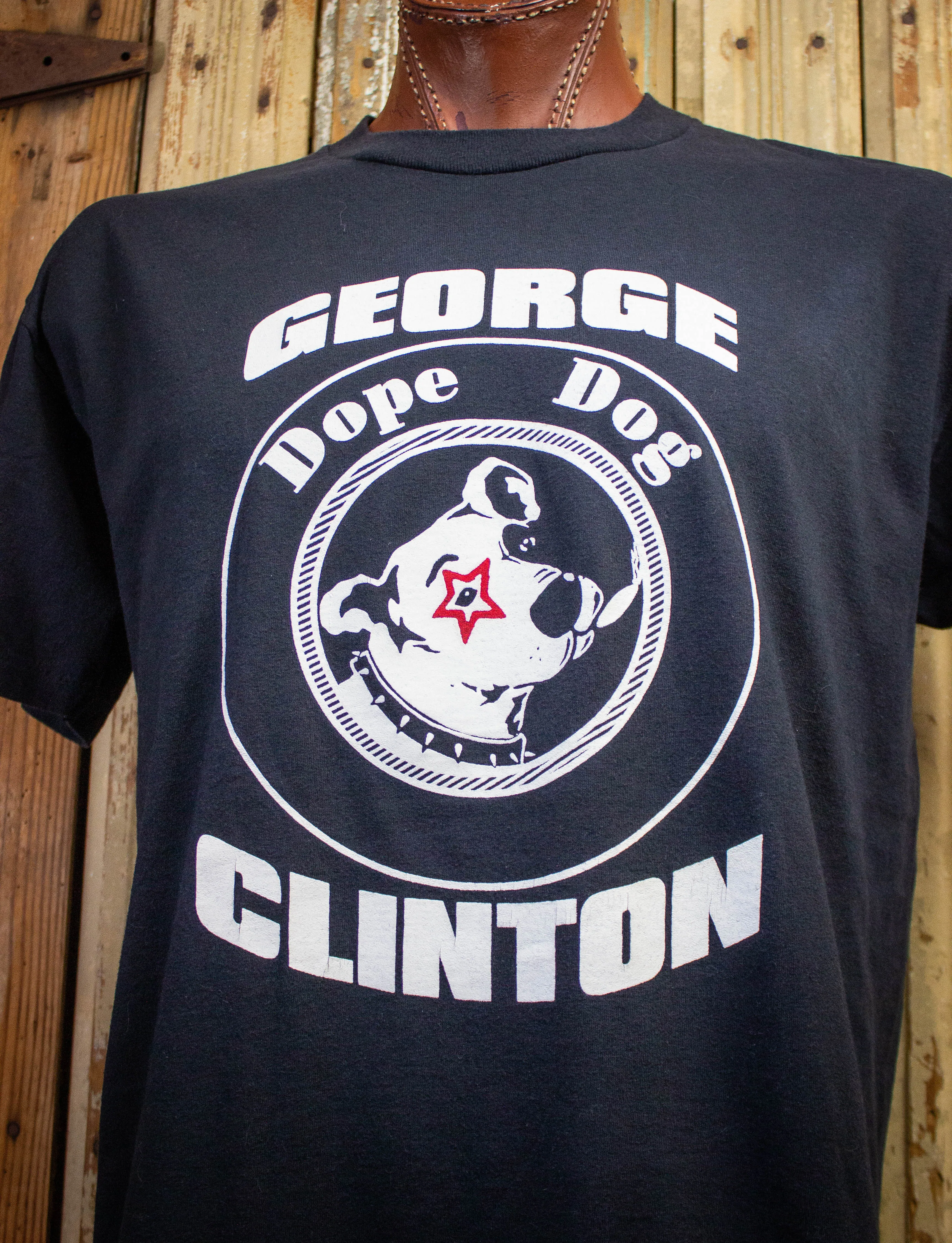 Vintage George Clinton Dope Dog Concert T Shirt 1994 Black XL