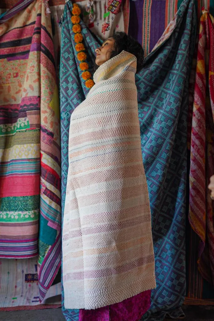 Vintage Kantha Throw 6