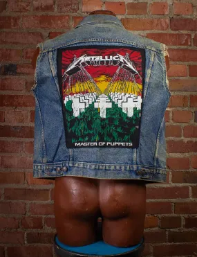 Vintage Levi's Cutoff Denim Vest with Metallica Back Patch Large