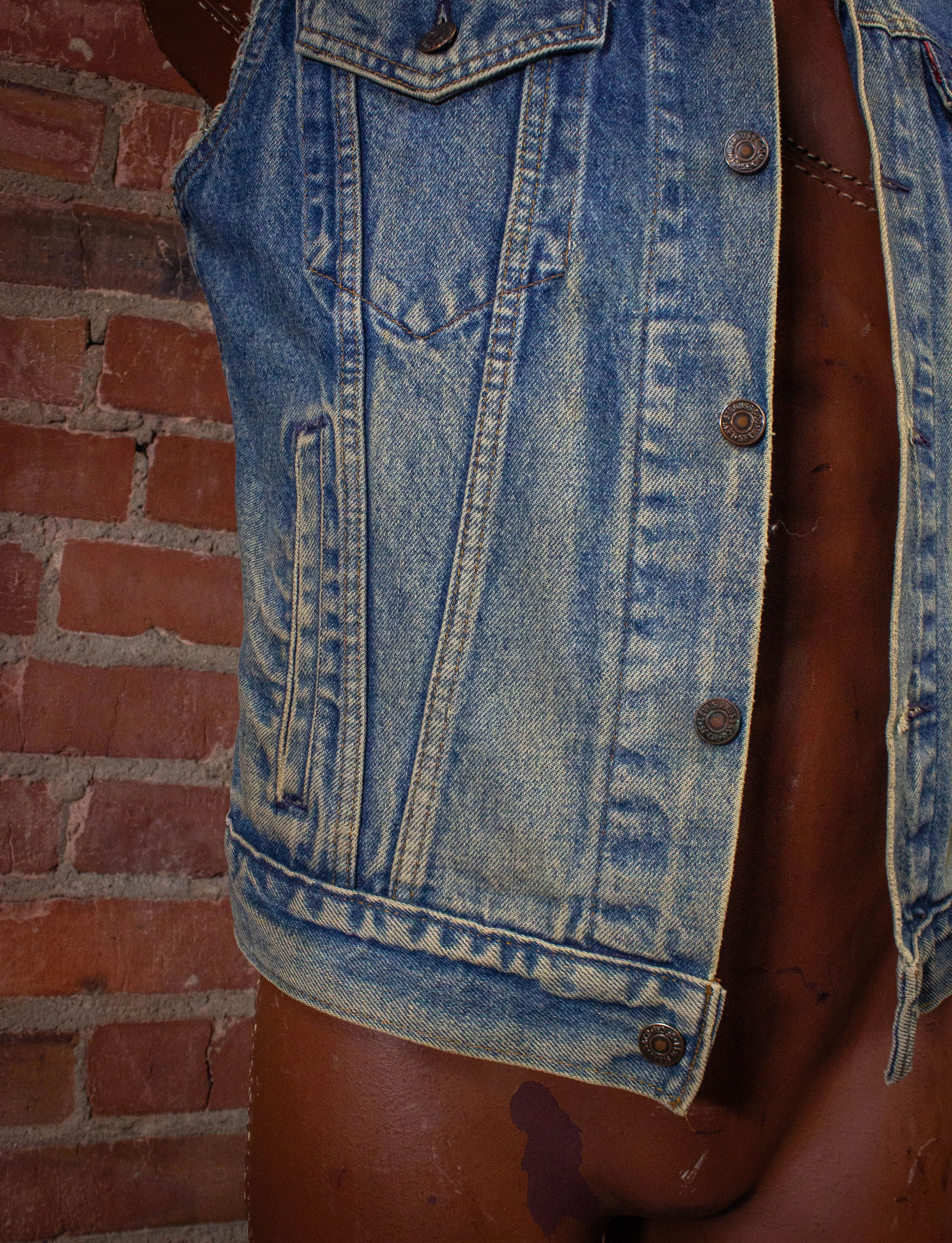 Vintage Levi's Cutoff Denim Vest with Metallica Back Patch Large