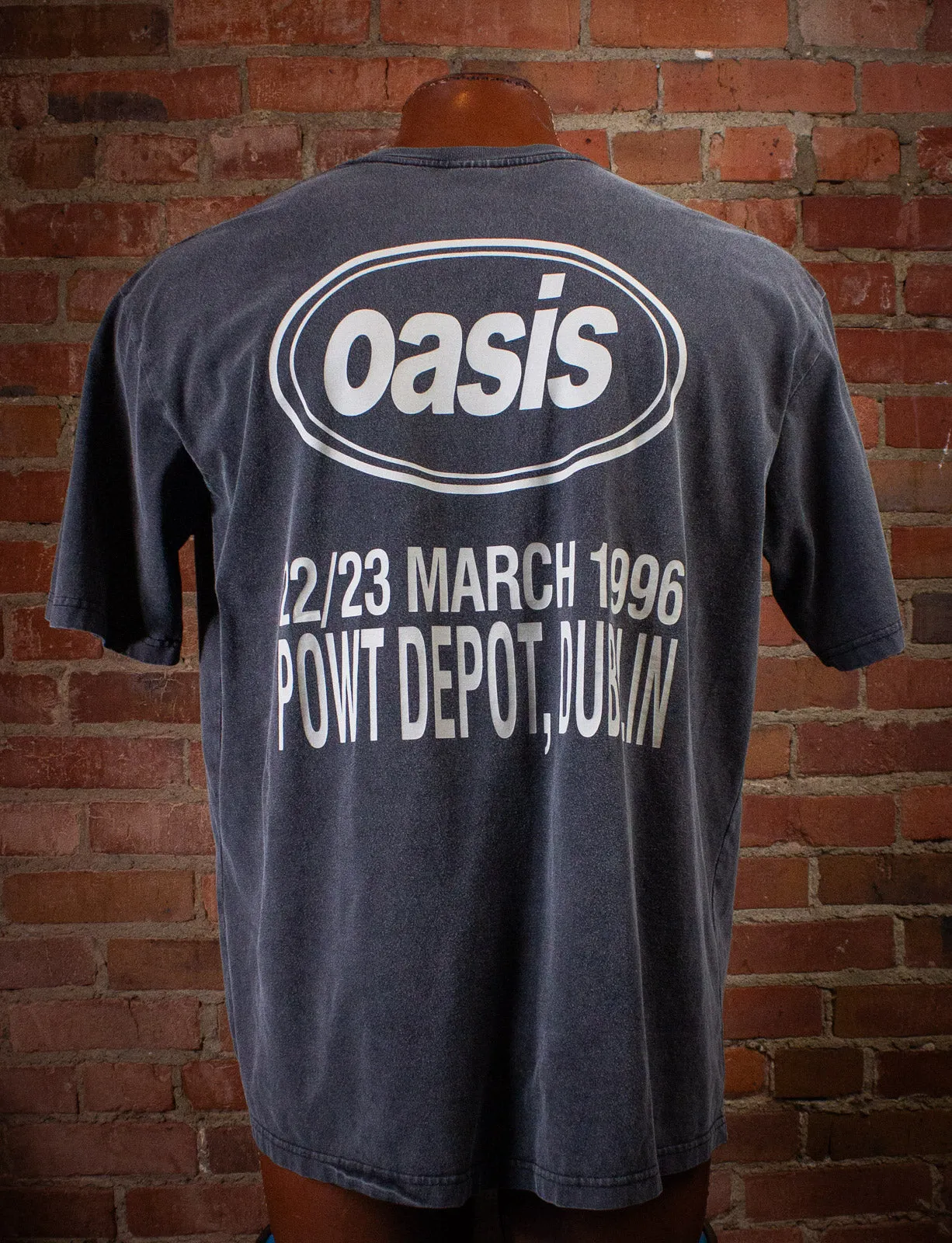 Vintage Oasis Dublin Concert T Shirt 1996 Grey XL