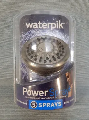 WaterPik Power Spray Shower Head with 5 Settings - Brand New!