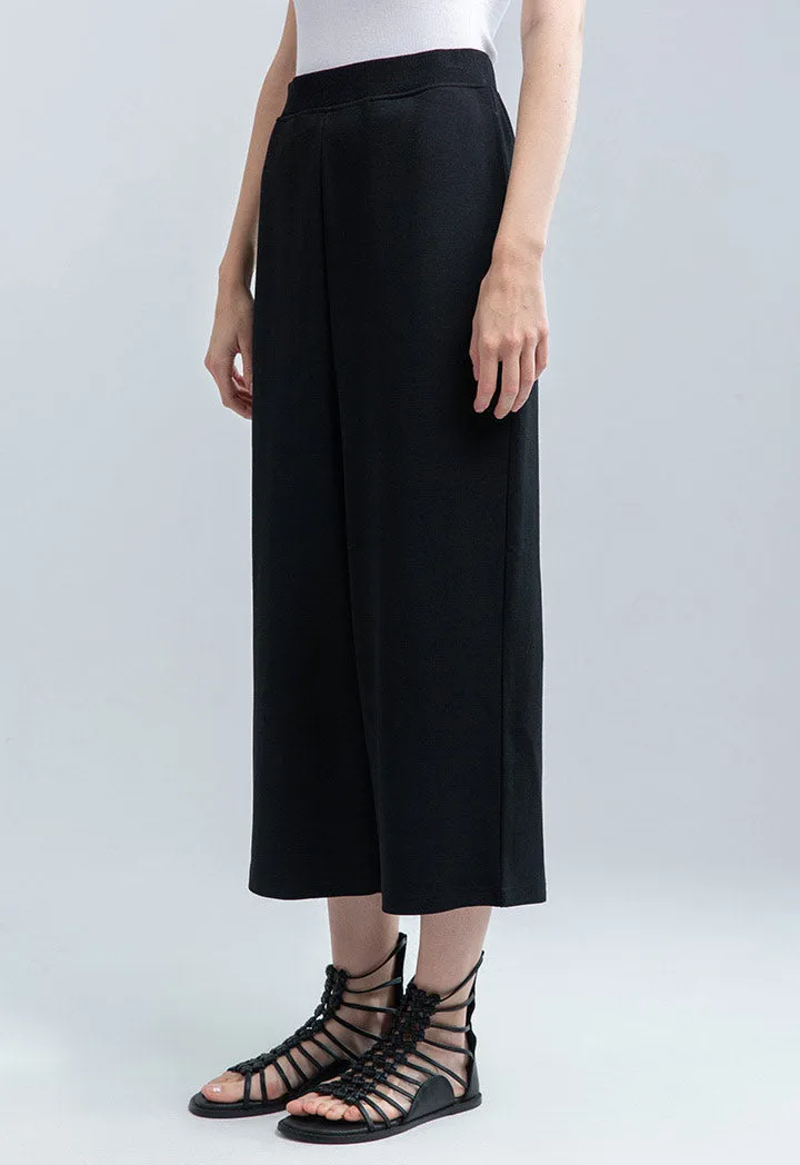 Wide Leg Solid Trouser